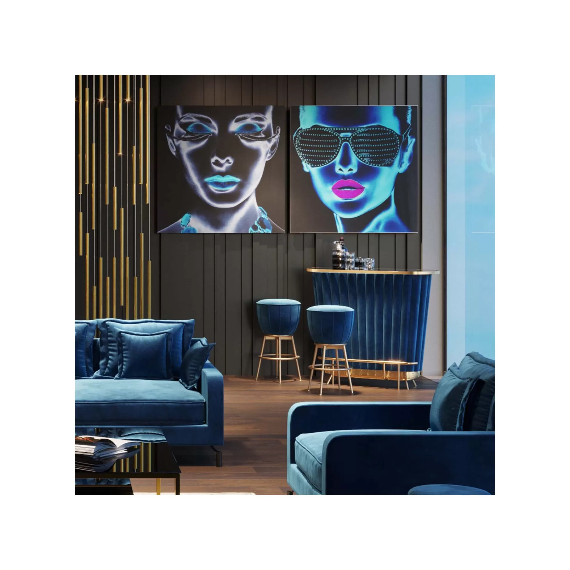 KARE Design Tableau En Verre Tough Girl 120x120cm ^ Tableau