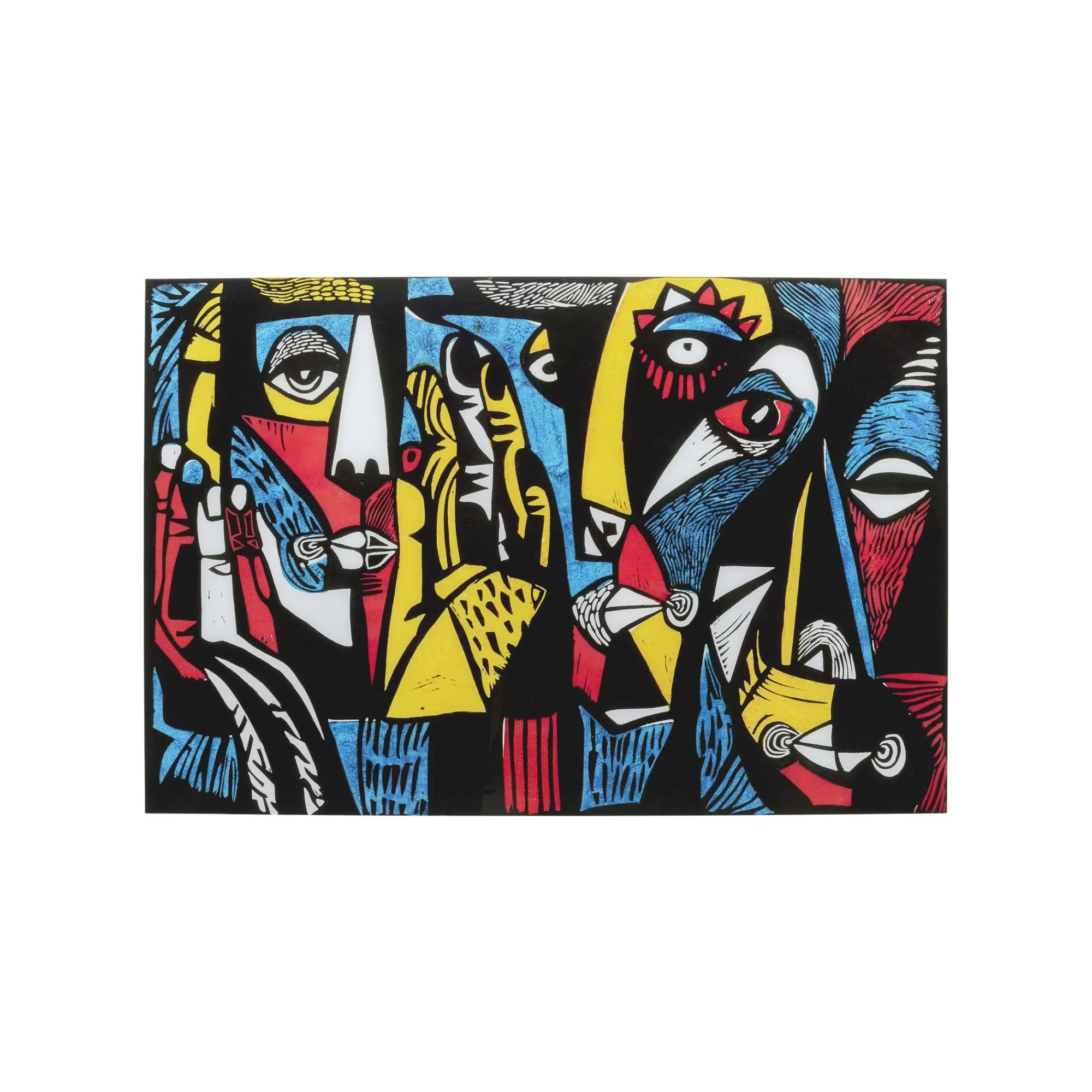 KARE Design Tableau En Verre Visages Abstraits 150x100cm ^ Tableau
