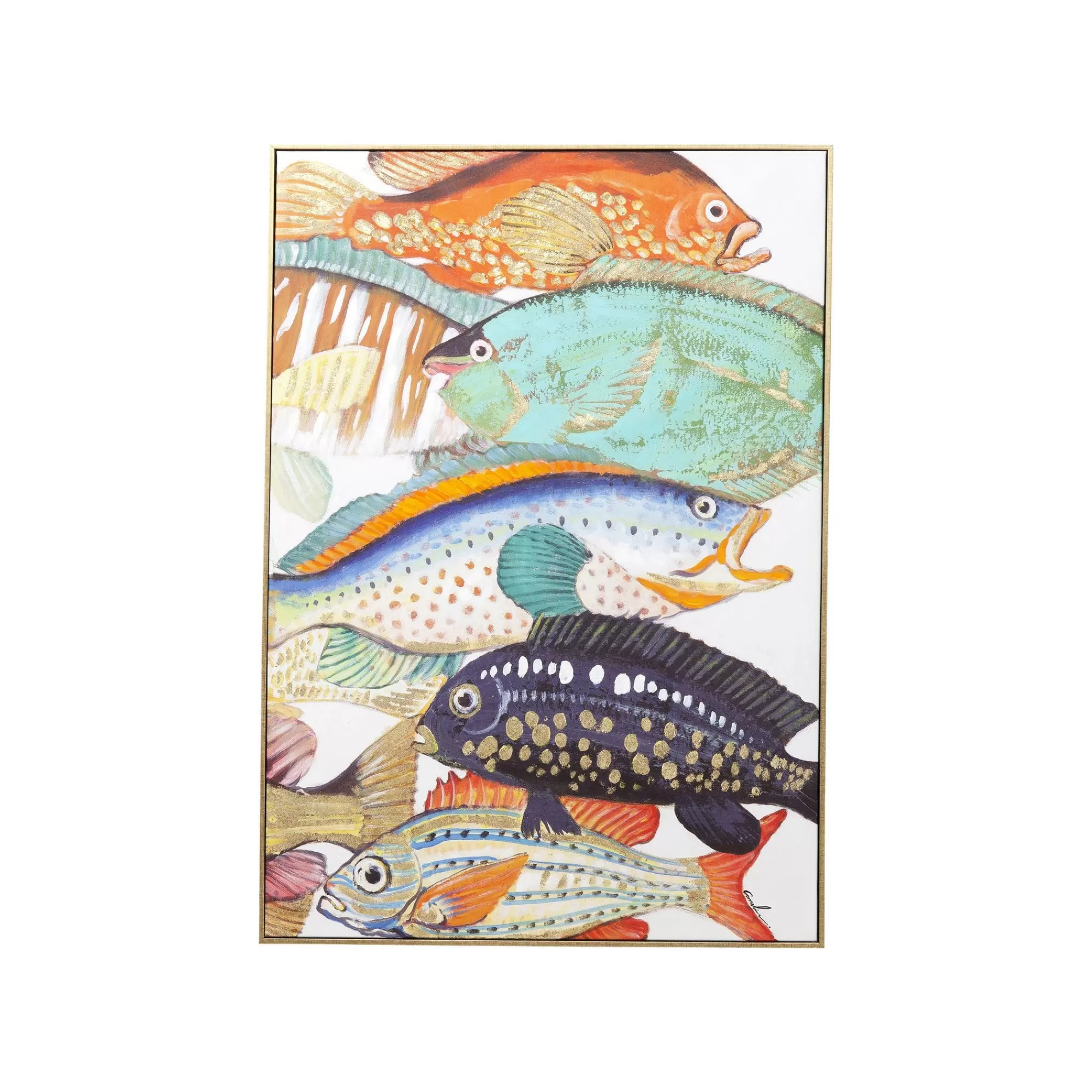 KARE Design Tableau Touched Fish Meeting Two 70x100cm ^ Tableau