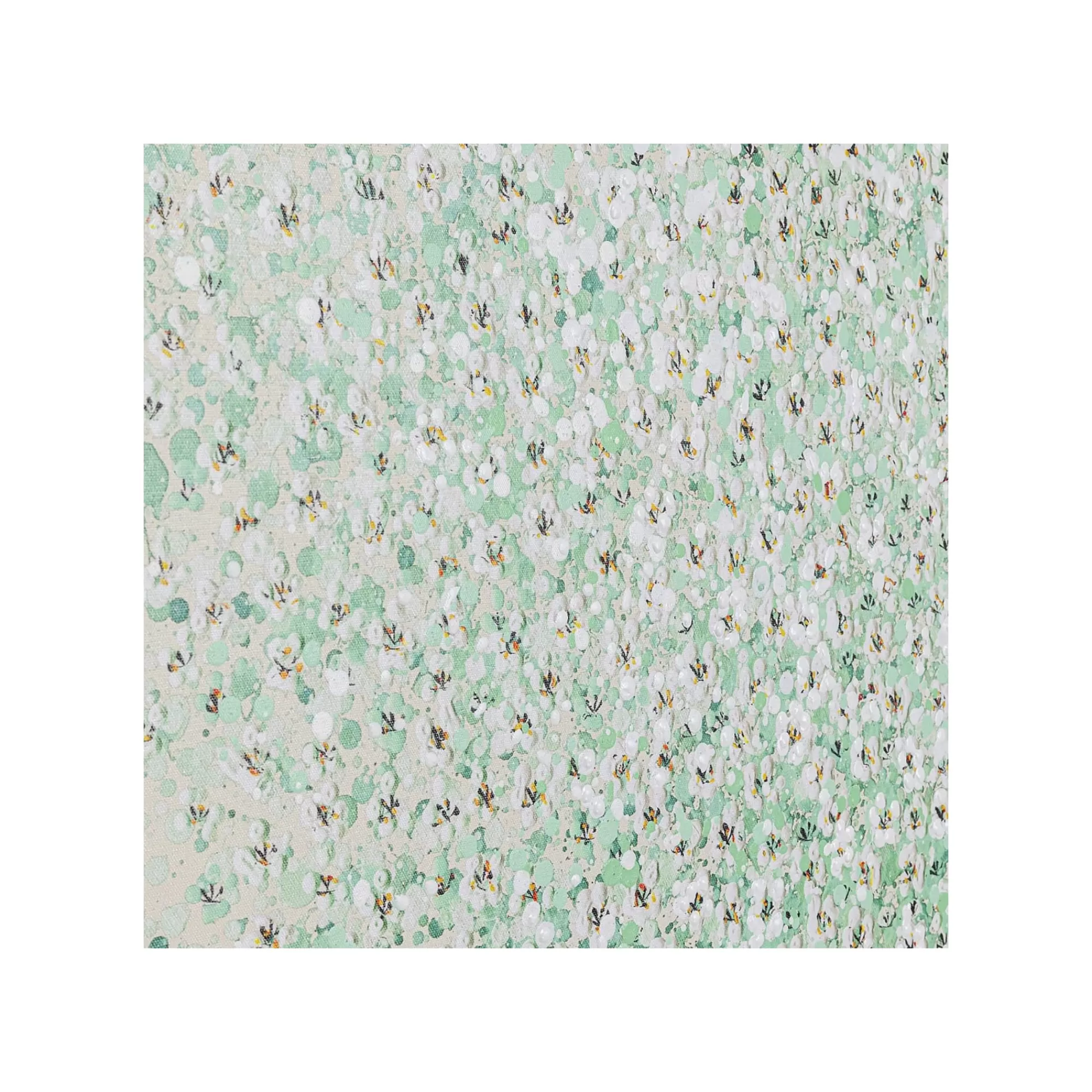 KARE Design Tableau Touched Fleurs Pirogue Beige Et Vert 120x160cm ^ Tableau