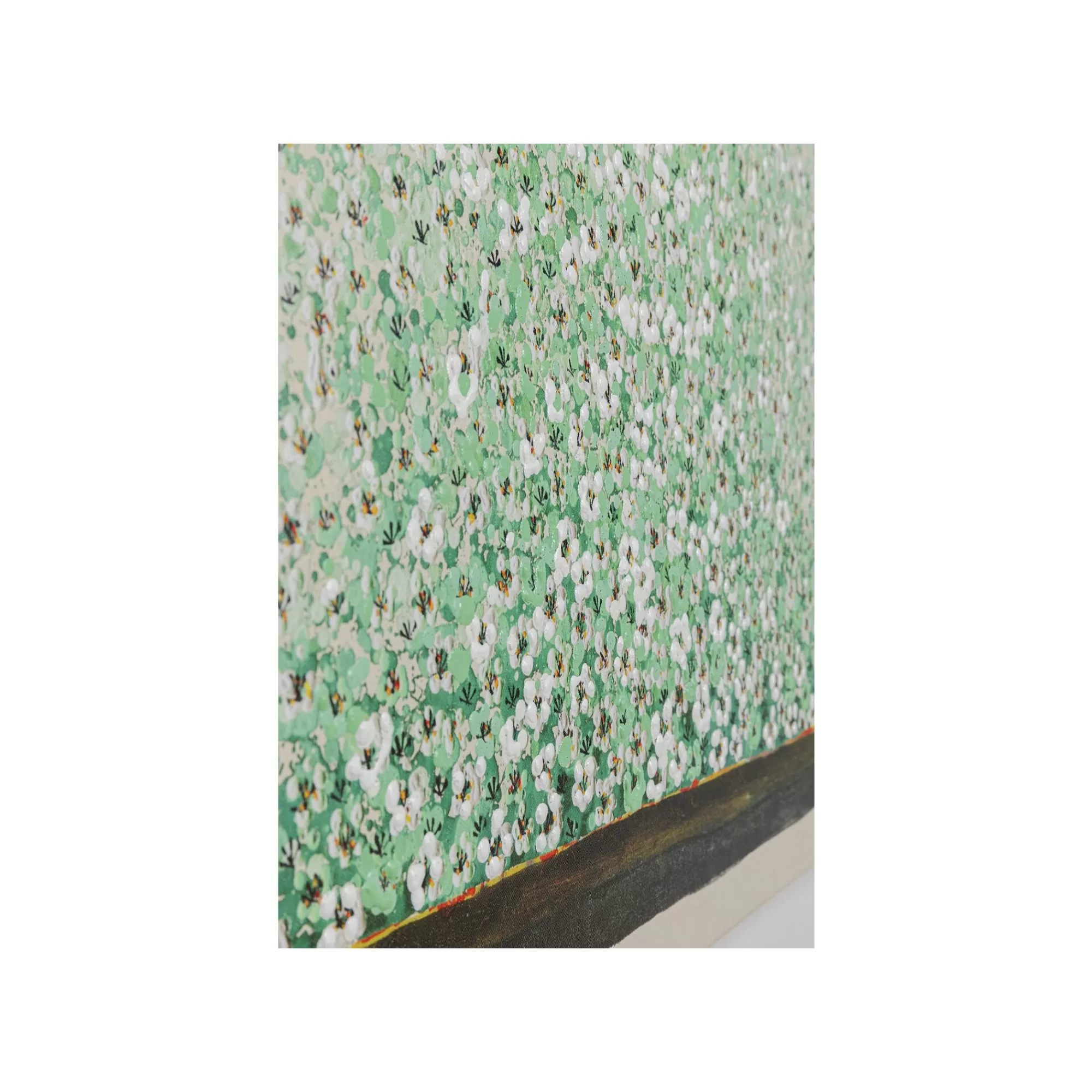 KARE Design Tableau Touched Fleurs Pirogue Beige Et Vert 80x100cm ^ Tableau
