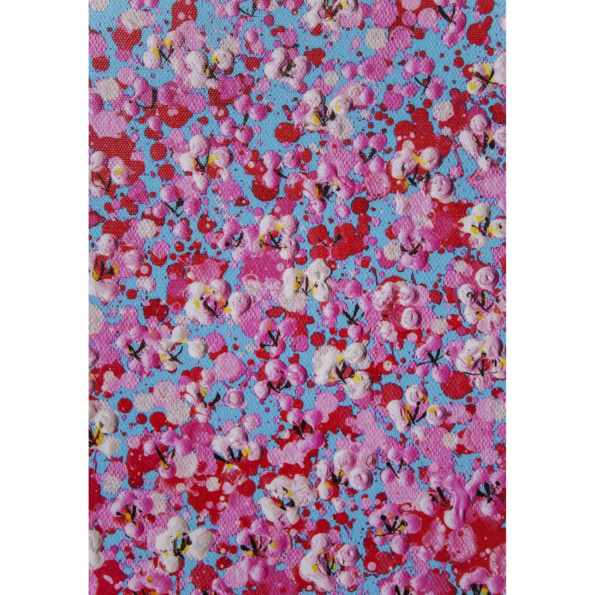 KARE Design Tableau Touched Fleurs Pirogue Bleu Et Rose 120x160cm ^ Tableau