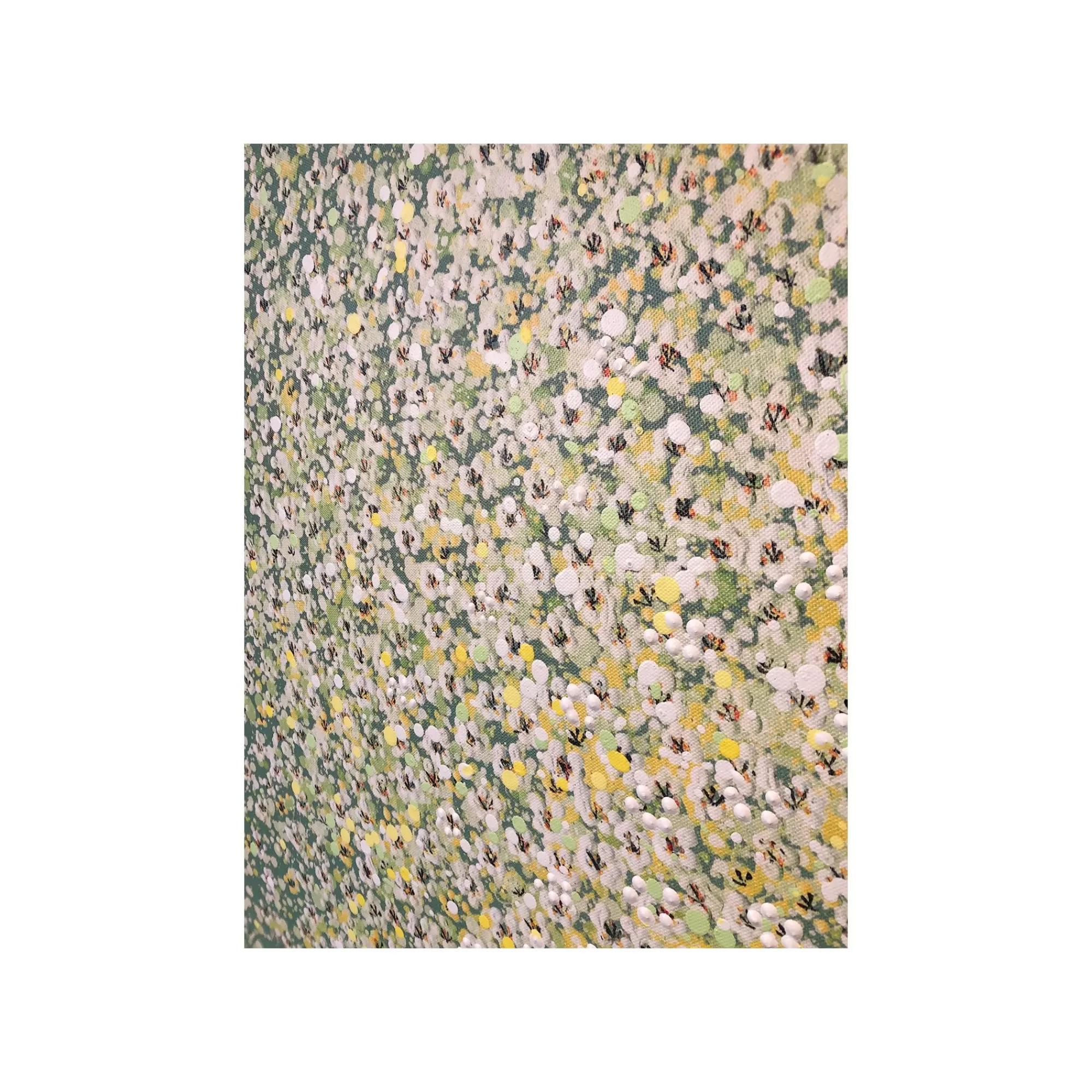 KARE Design Tableau Touched Fleurs Pirogue Vert Et Jaune 80x100cm ^ Tableau