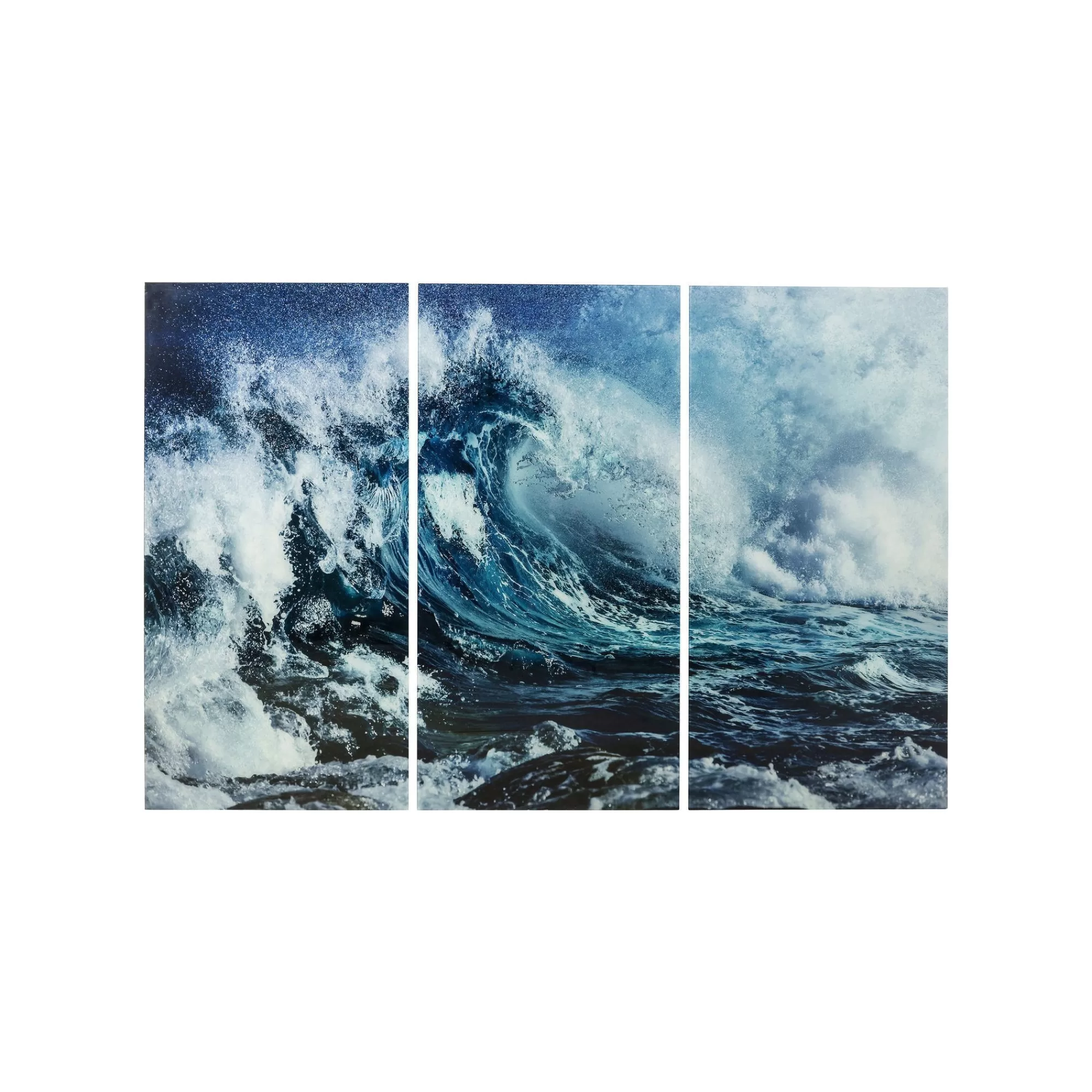KARE Design Tableaux En Verre Triptychon Vague 240x160cm Set De 3 ^ Tableau