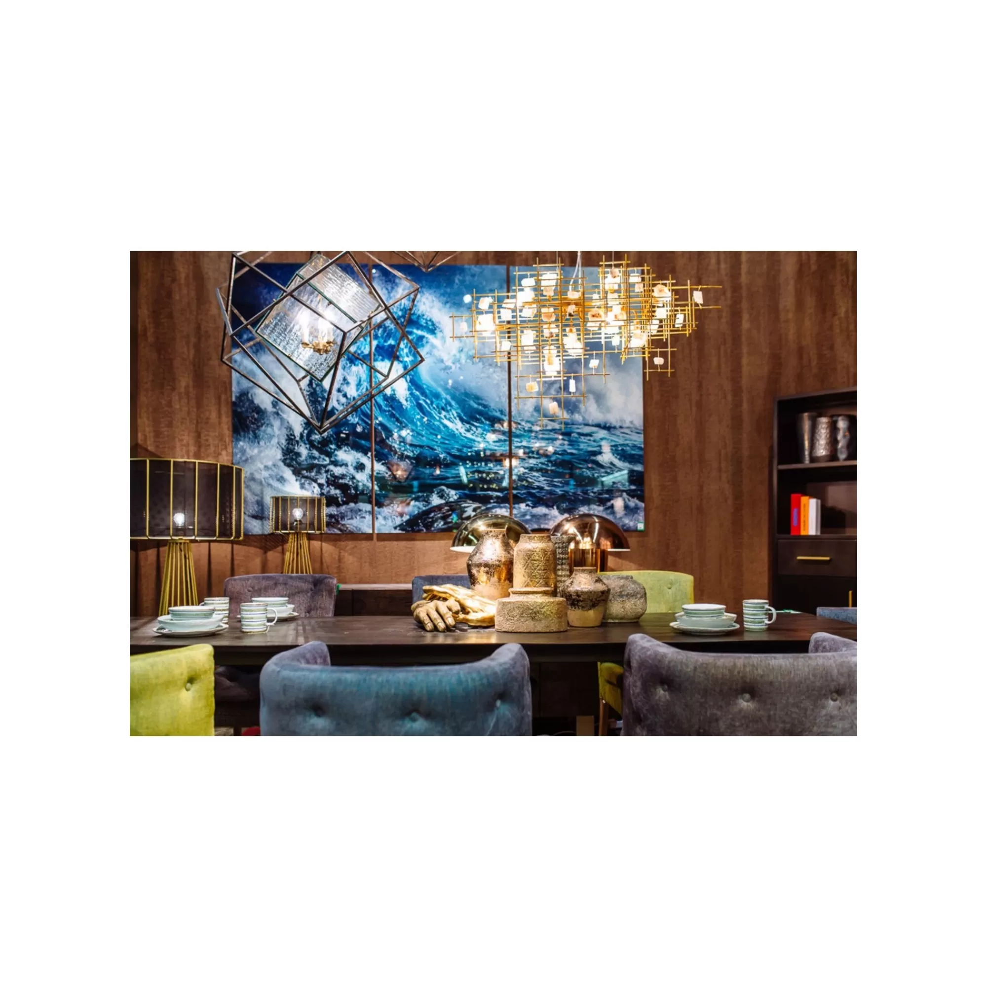 KARE Design Tableaux En Verre Triptychon Vague 240x160cm Set De 3 ^ Tableau