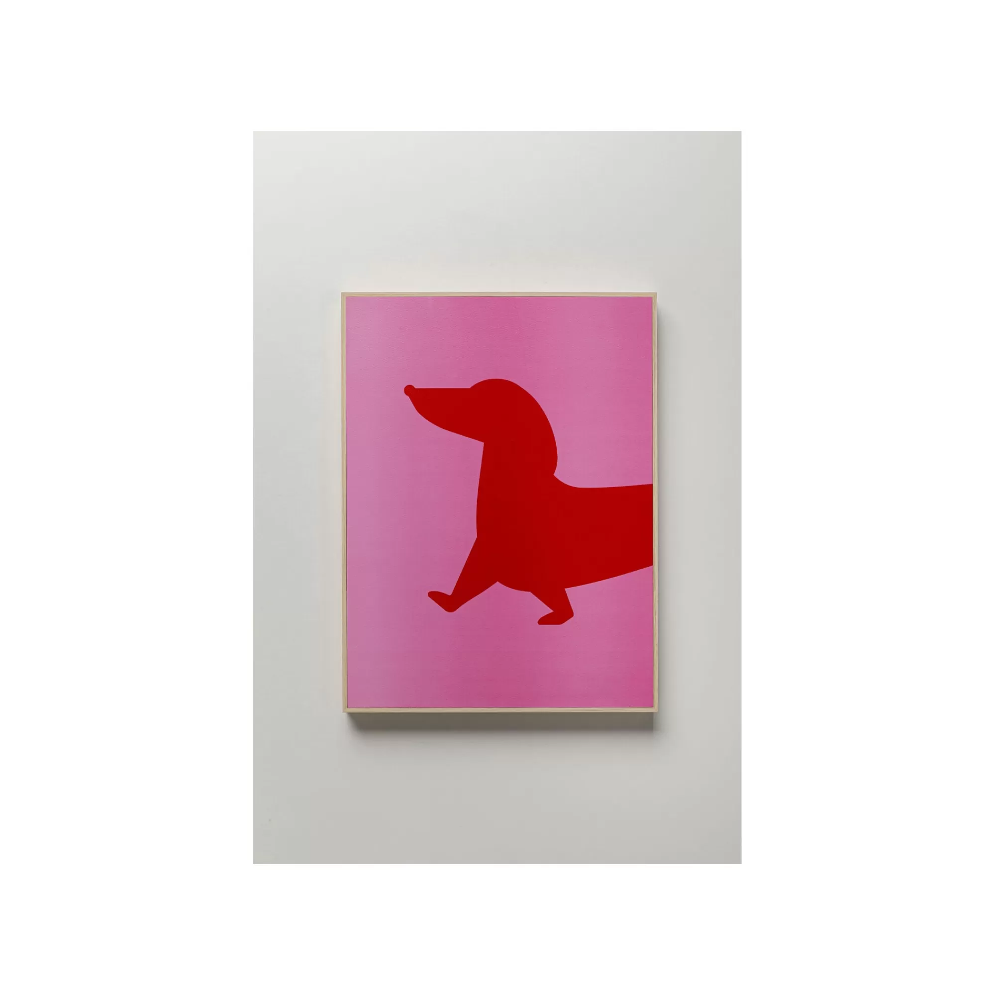 KARE Design Tableaux Teckel Rouge Et Rose Set De 2 ^ Tableau