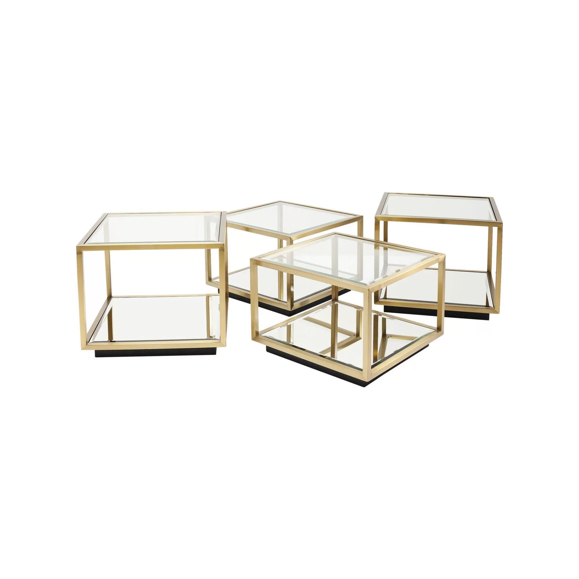 KARE Design Tables Basses Luigi Set De 4 Dorées ^ Table Basse