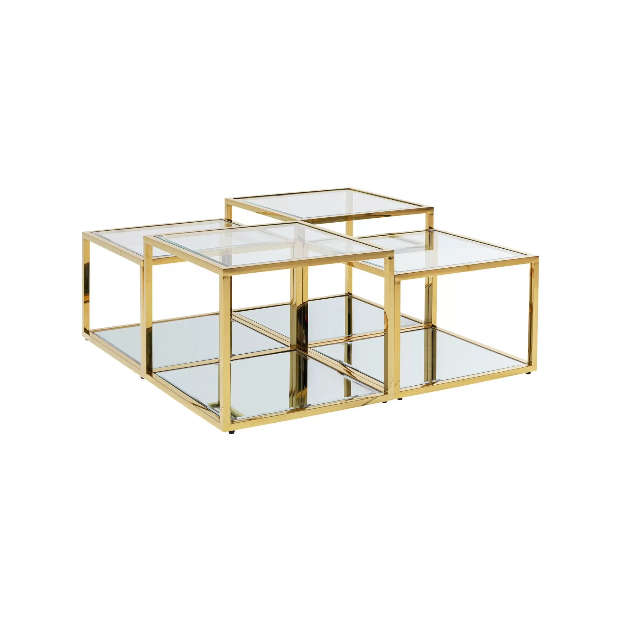 KARE Design Tables Basses Orion Set De 4 Dorées ^ Table Basse