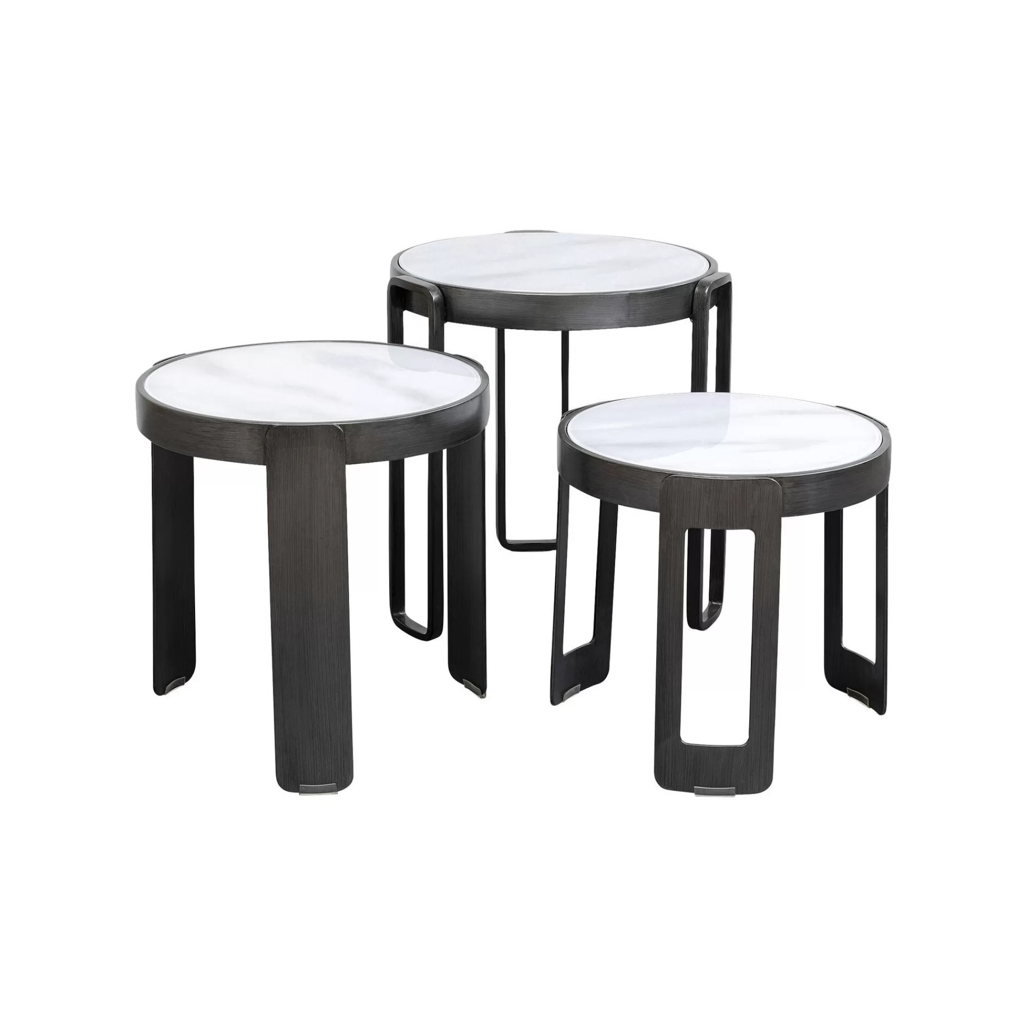 KARE Design Tables Basses Perelli Noires Set De 3 ^ Table Basse