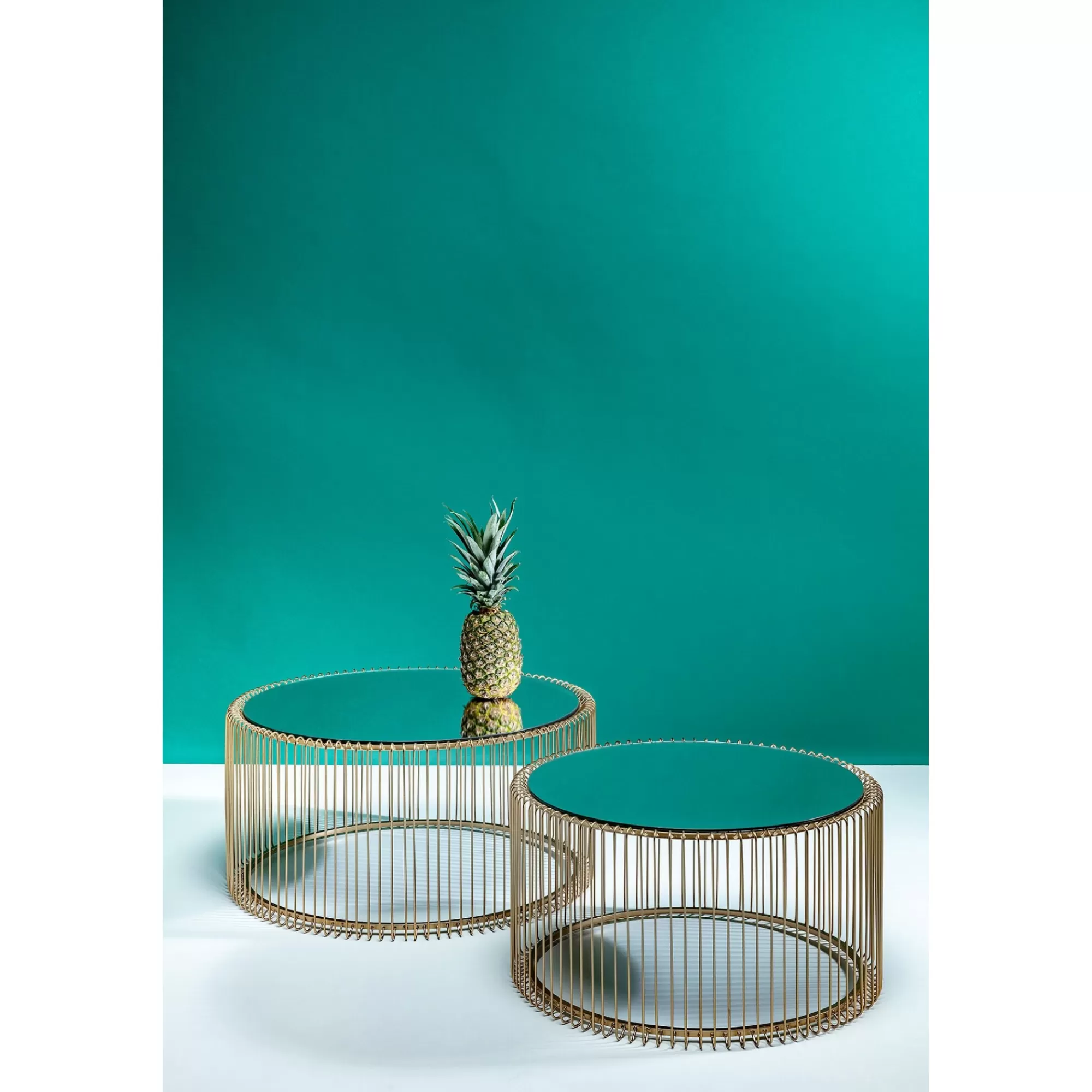 tables_basses_rondes_wire_set_de_2_laiton_kare_design_5.webp KARE Design Tables Basses Rondes Wire Set De 2 Laiton ^ Table Basse