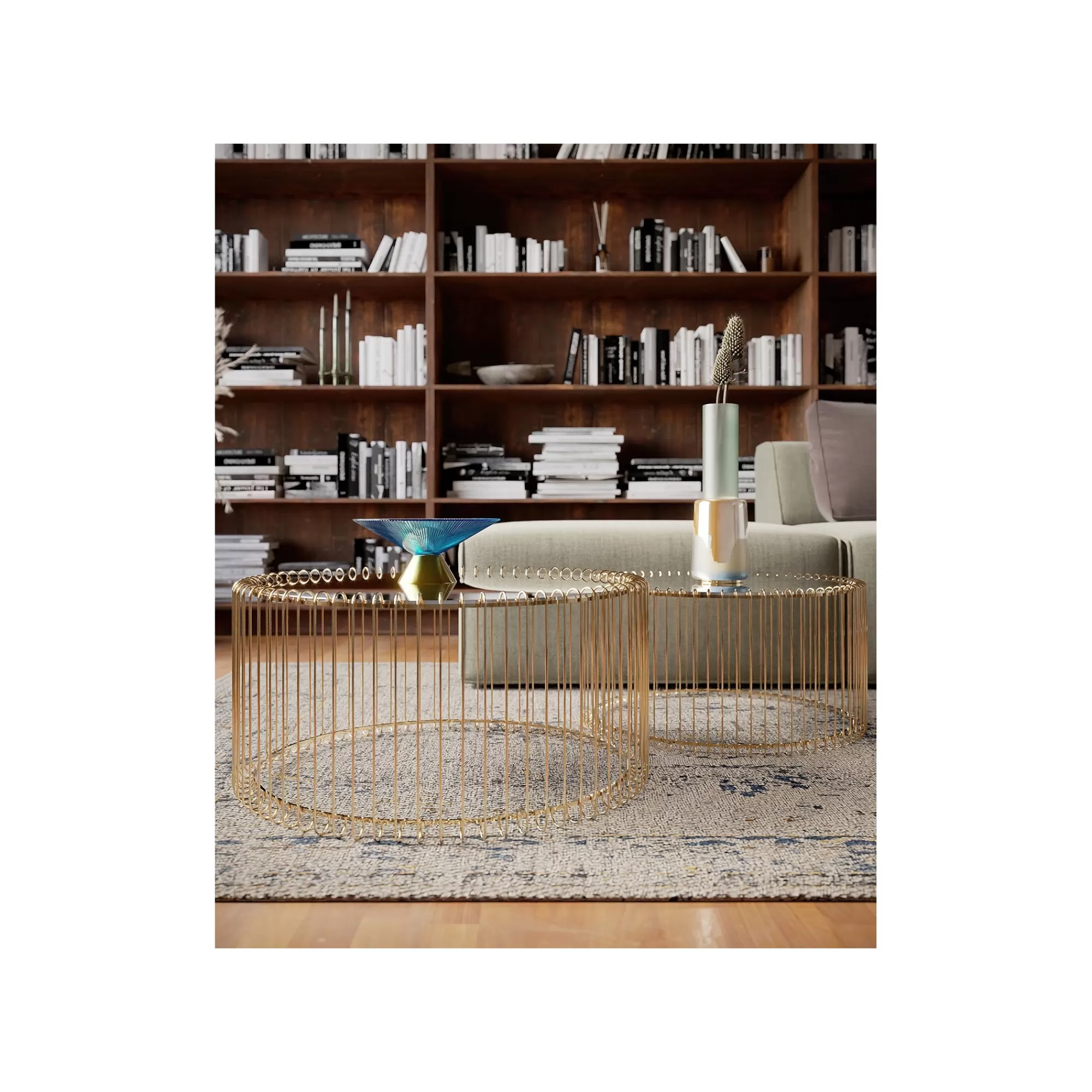 tables_basses_rondes_wire_set_de_2_laiton_kare_design_6.webp KARE Design Tables Basses Rondes Wire Set De 2 Laiton ^ Table Basse