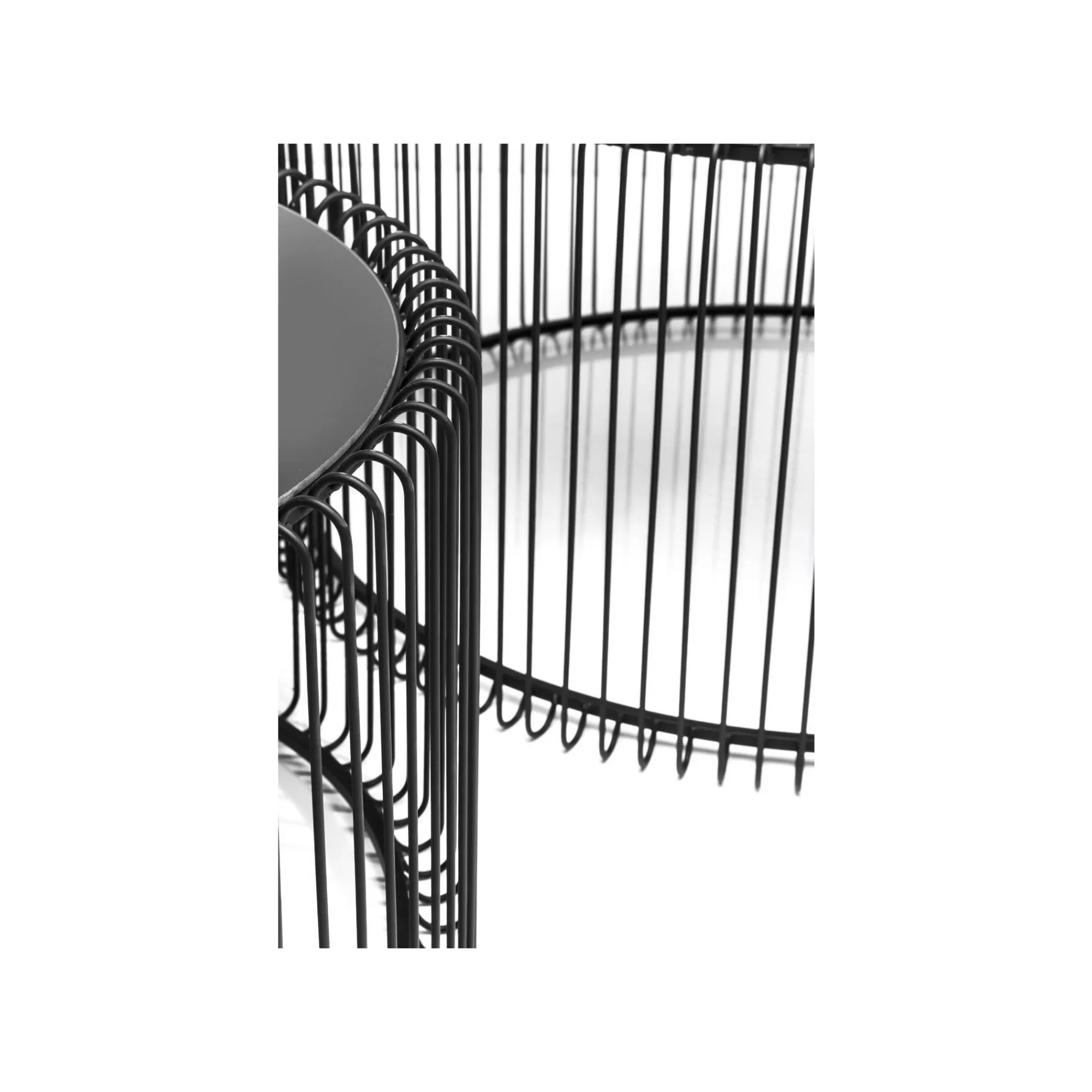 KARE Design Tables Basses Rondes Wire Set De 2 Noires ^ Table Basse