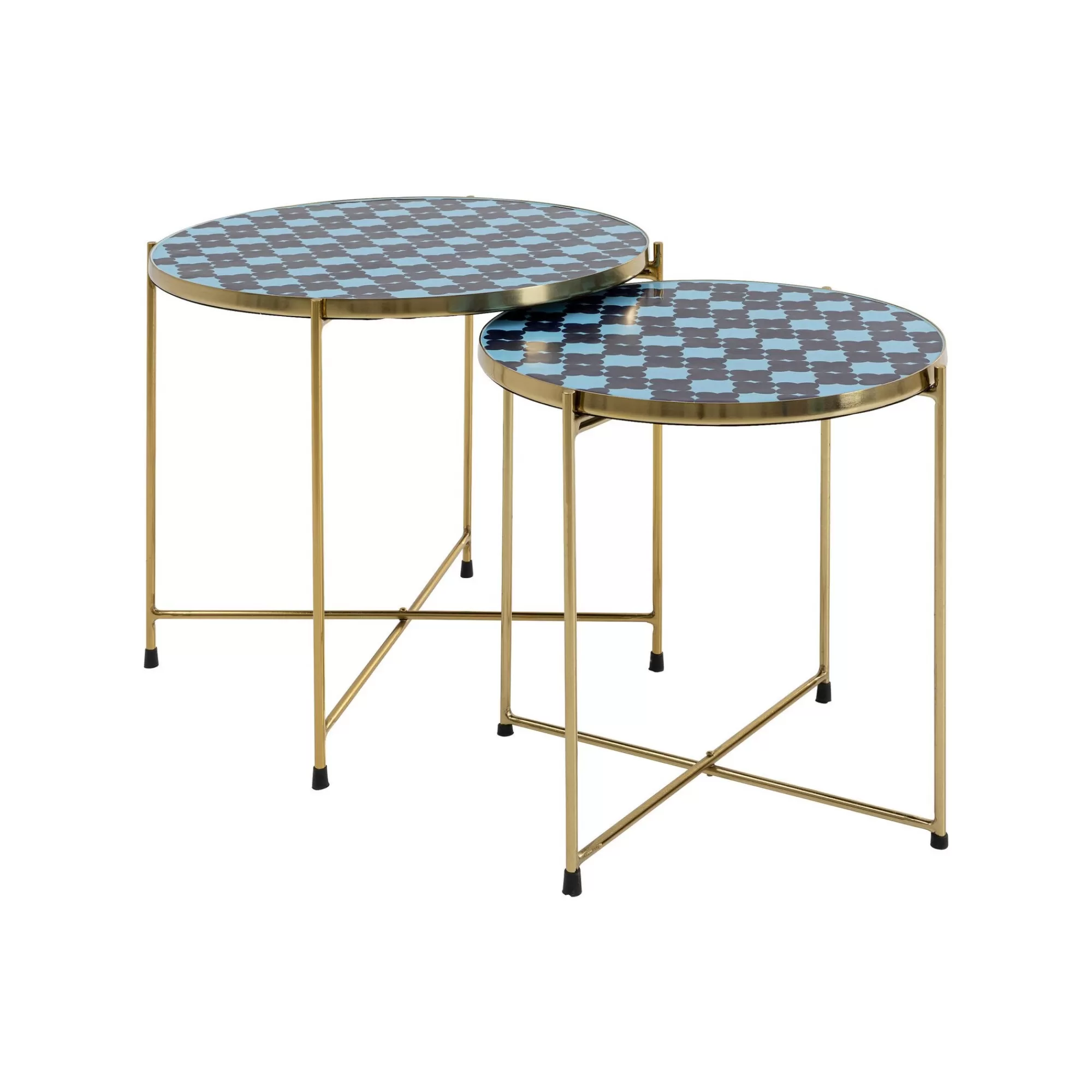 KARE Design Tables D'appoint Priya Bleues Set De 2 ^ Table D'Appoint & De Chevet