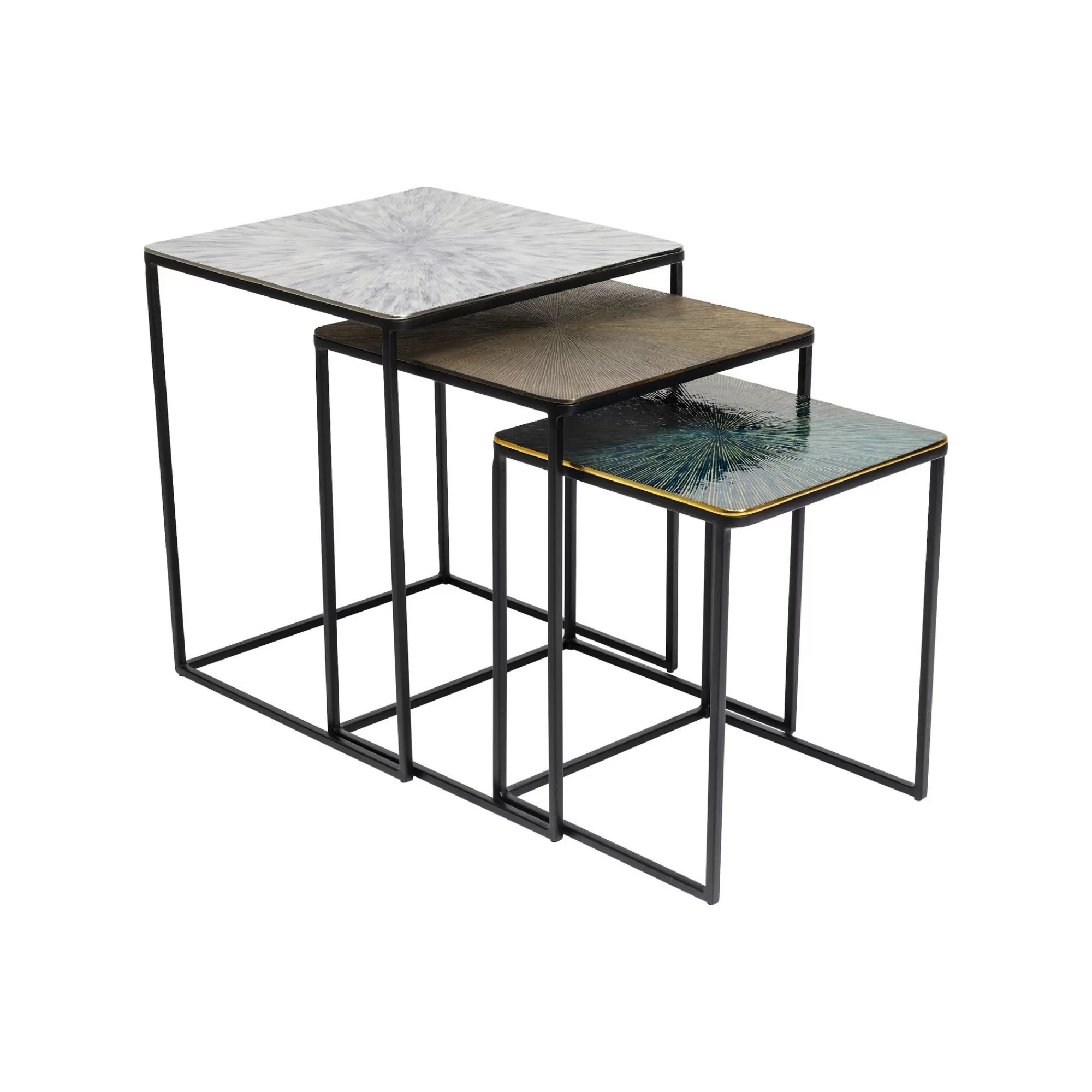 KARE Design Tables D'appoint Ray Carrées Set De 3 ^ Table D'Appoint & De Chevet