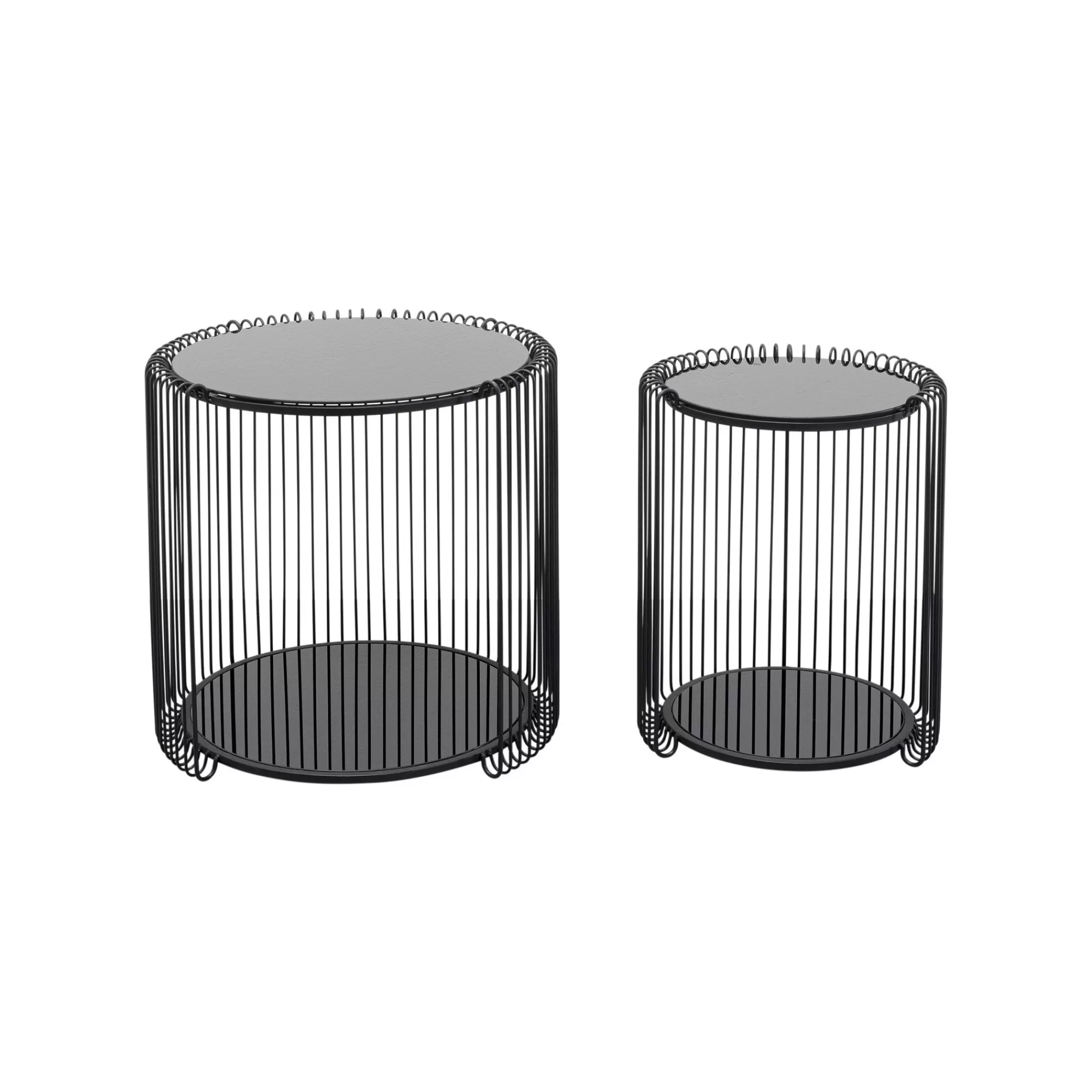KARE Design Tables D'appoint Wire Double Noires Set De 2 ^ Table D'Appoint & De Chevet