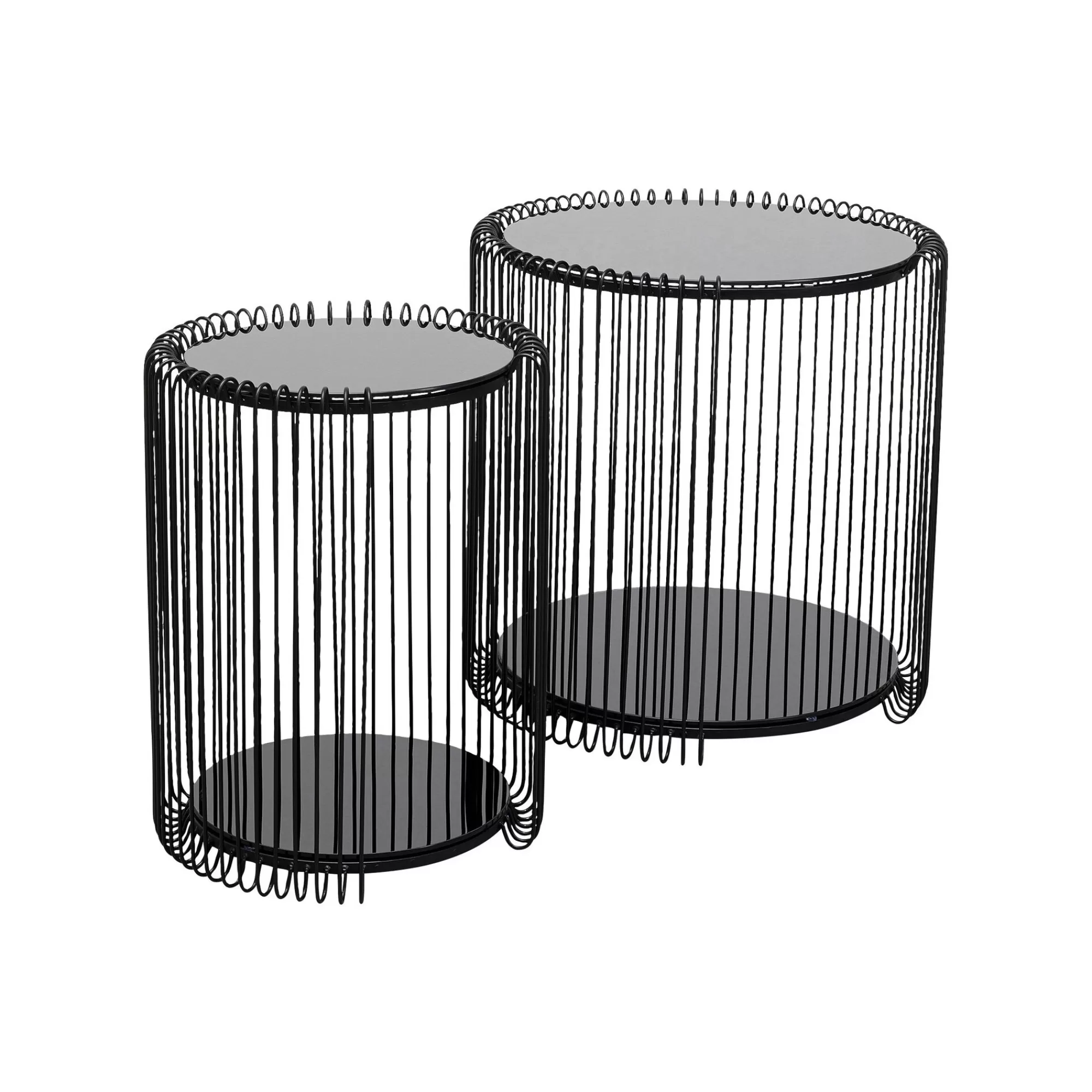 KARE Design Tables D'appoint Wire Double Noires Set De 2 ^ Table D'Appoint & De Chevet