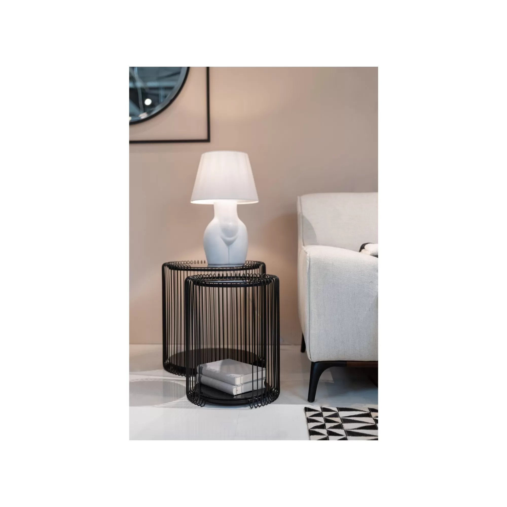 KARE Design Tables D'appoint Wire Double Noires Set De 2 ^ Table D'Appoint & De Chevet