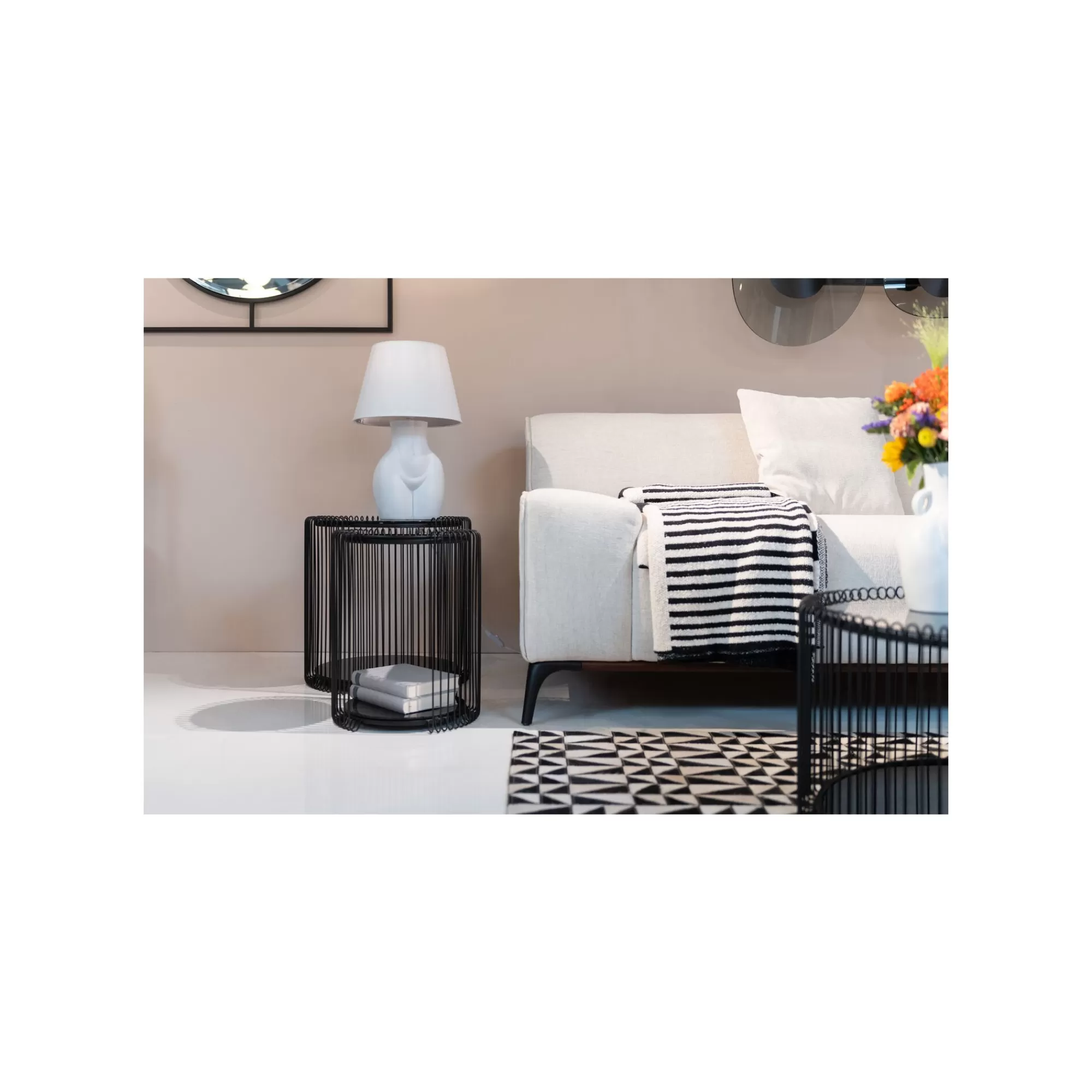 KARE Design Tables D'appoint Wire Double Noires Set De 2 ^ Table D'Appoint & De Chevet