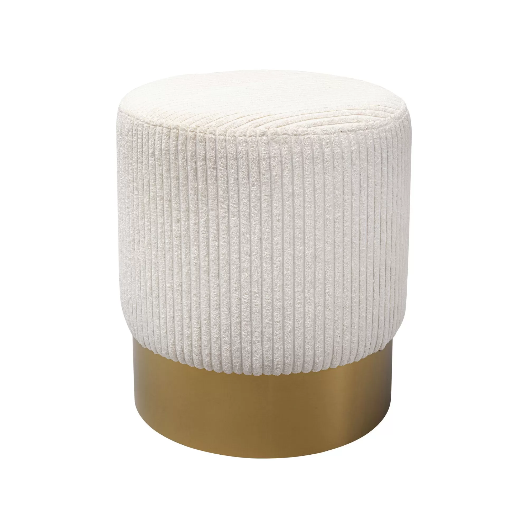KARE Design Tabouret Cherry Cord Crème Et Laiton ^ Tabouret & Pouf