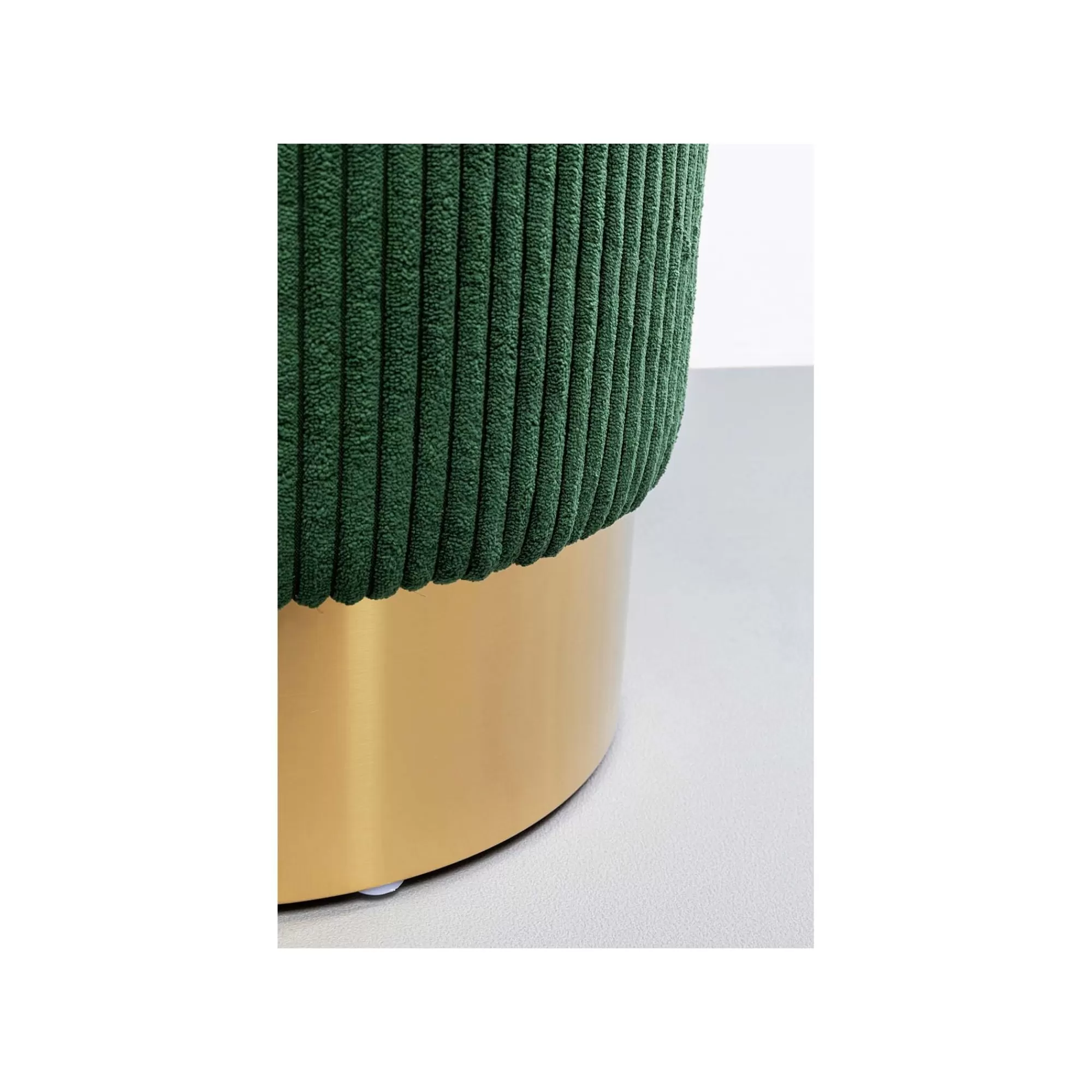 KARE Design Tabouret Cherry Cord Vert Et Laiton ^ Tabouret & Pouf