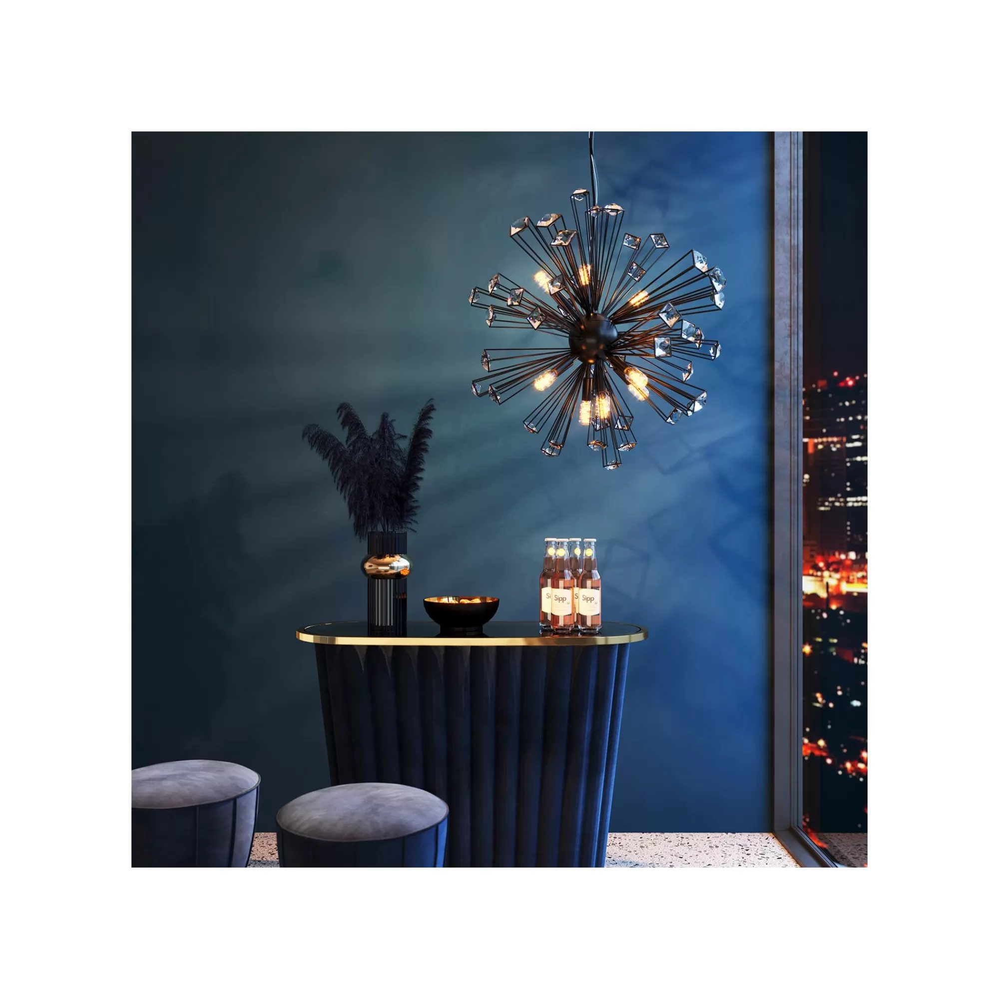 KARE Design Tabouret De Bar After Work Velours Bleu ^ Bar & Tabouret De Bar