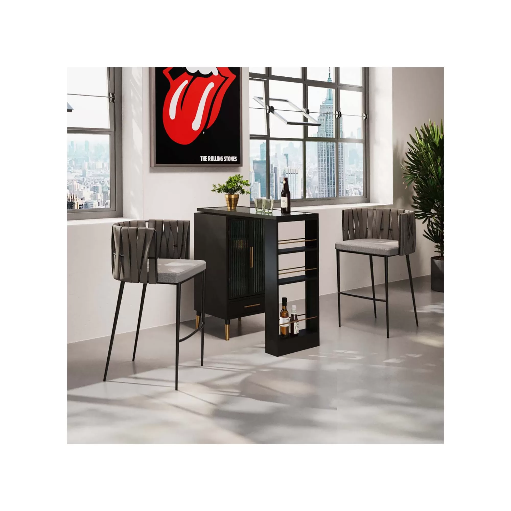 KARE Design Tabouret De Bar Cheerio Gris ^ Bar & Tabouret De Bar