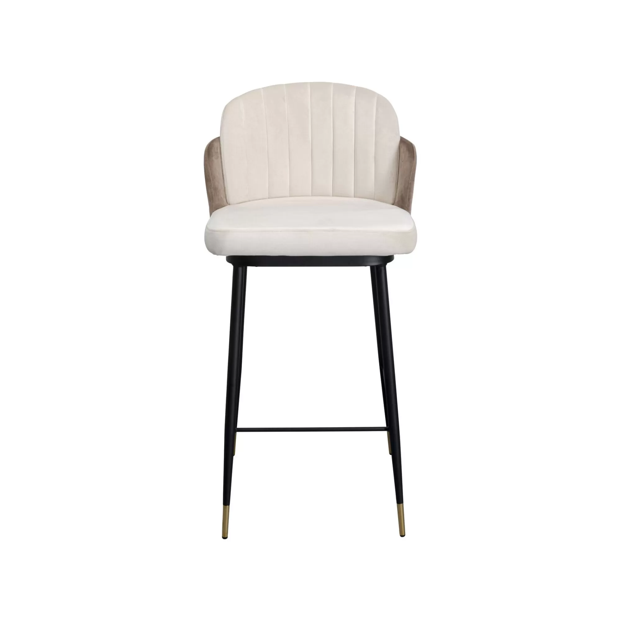 KARE Design Tabouret De Bar Hojas Velours Beige Et Taupe ^ Bar & Tabouret De Bar