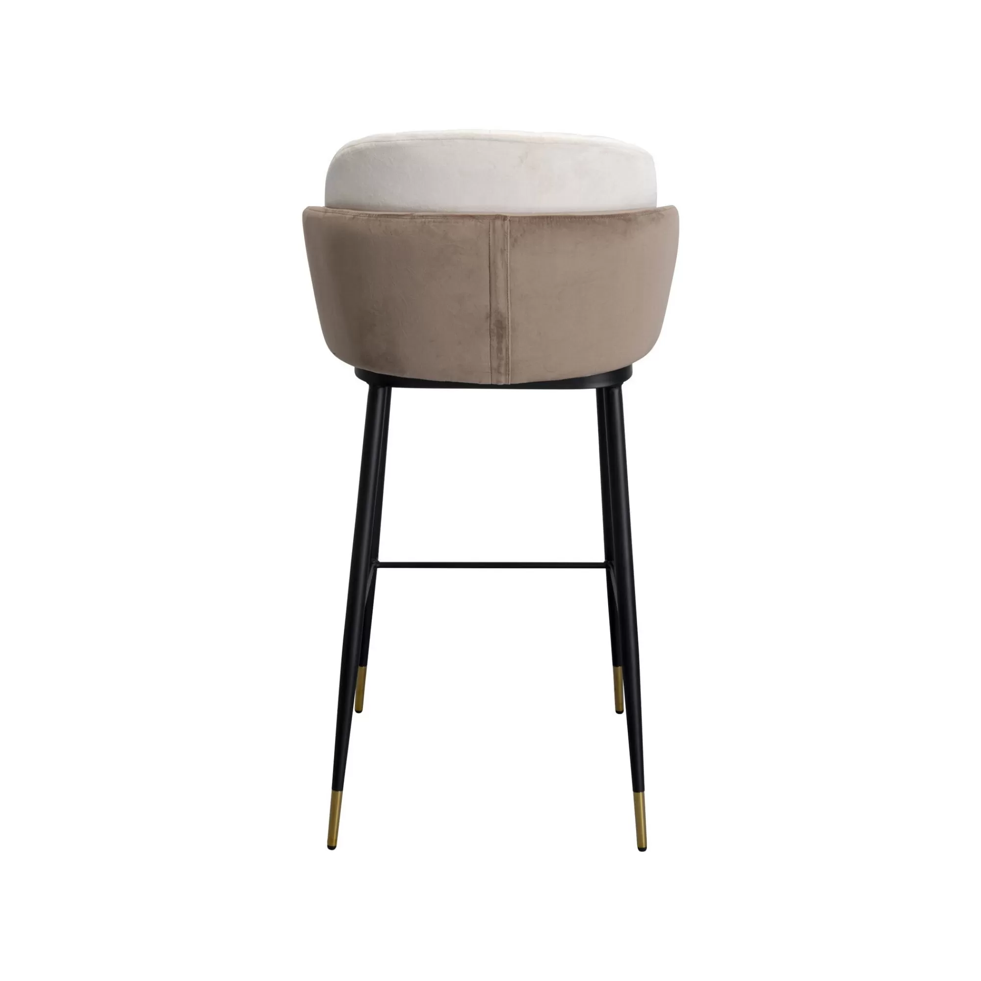KARE Design Tabouret De Bar Hojas Velours Beige Et Taupe ^ Bar & Tabouret De Bar