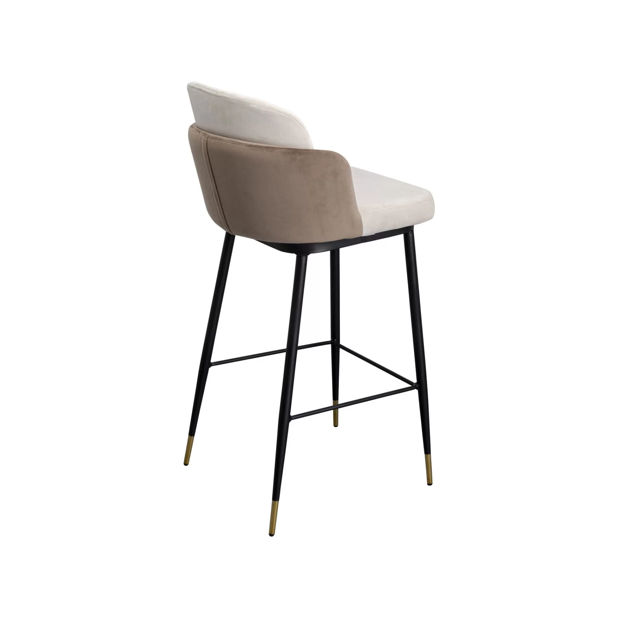 KARE Design Tabouret De Bar Hojas Velours Beige Et Taupe ^ Bar & Tabouret De Bar