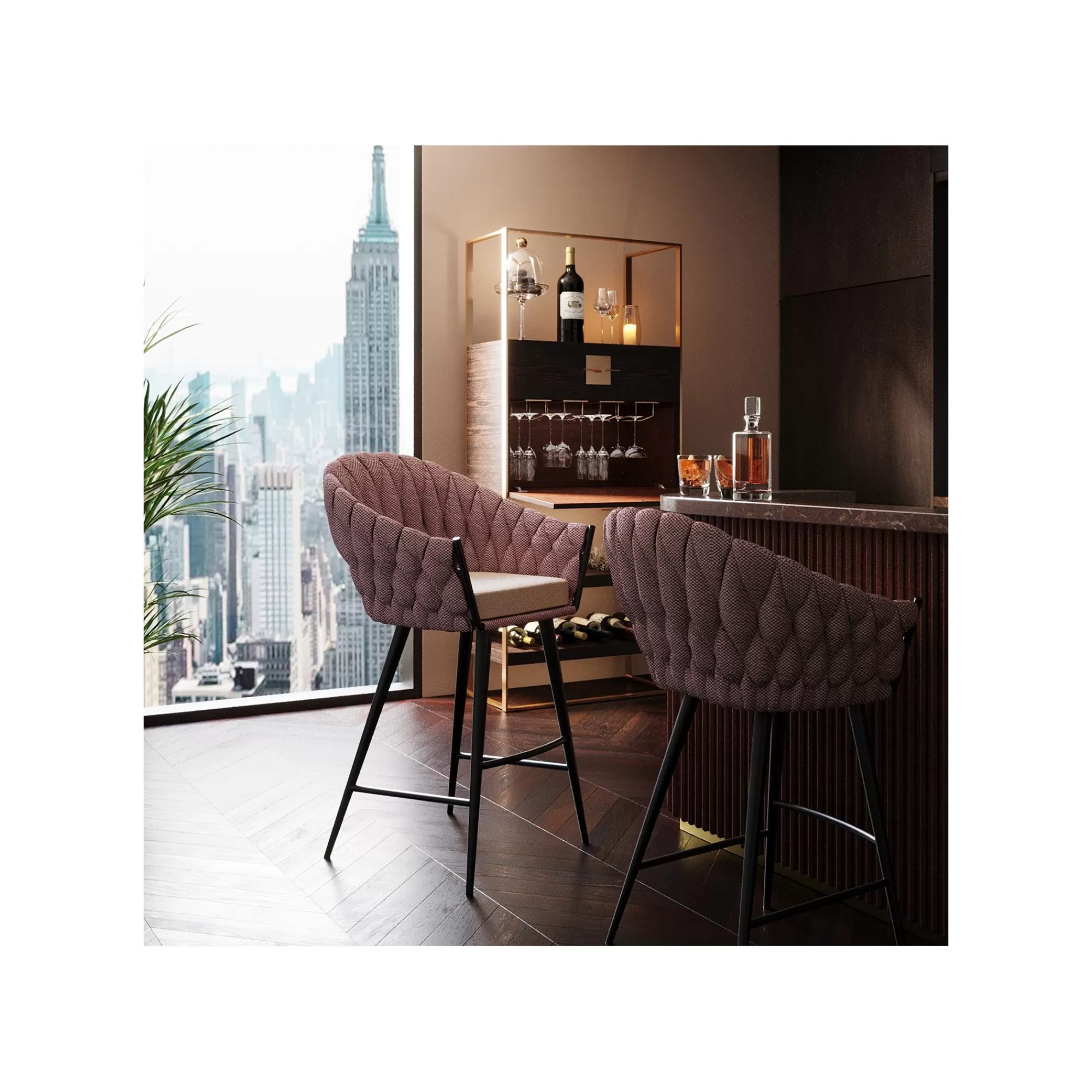 KARE Design Tabouret De Bar Knot Marron ^ Bar & Tabouret De Bar