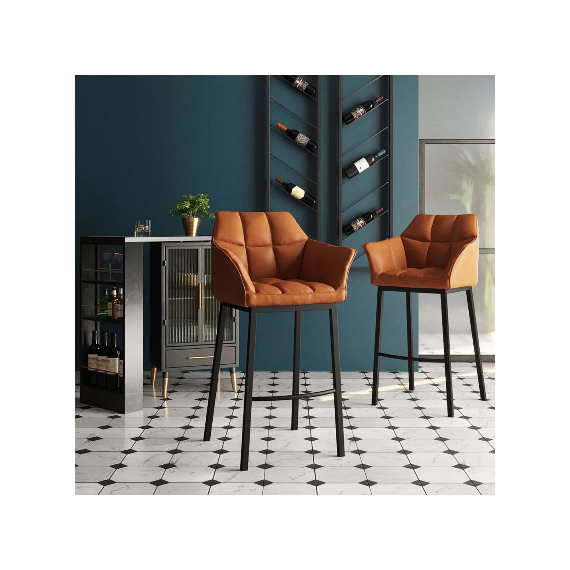 KARE Design Tabouret De Bar Thinktank Quattro Marron ^ Bar & Tabouret De Bar