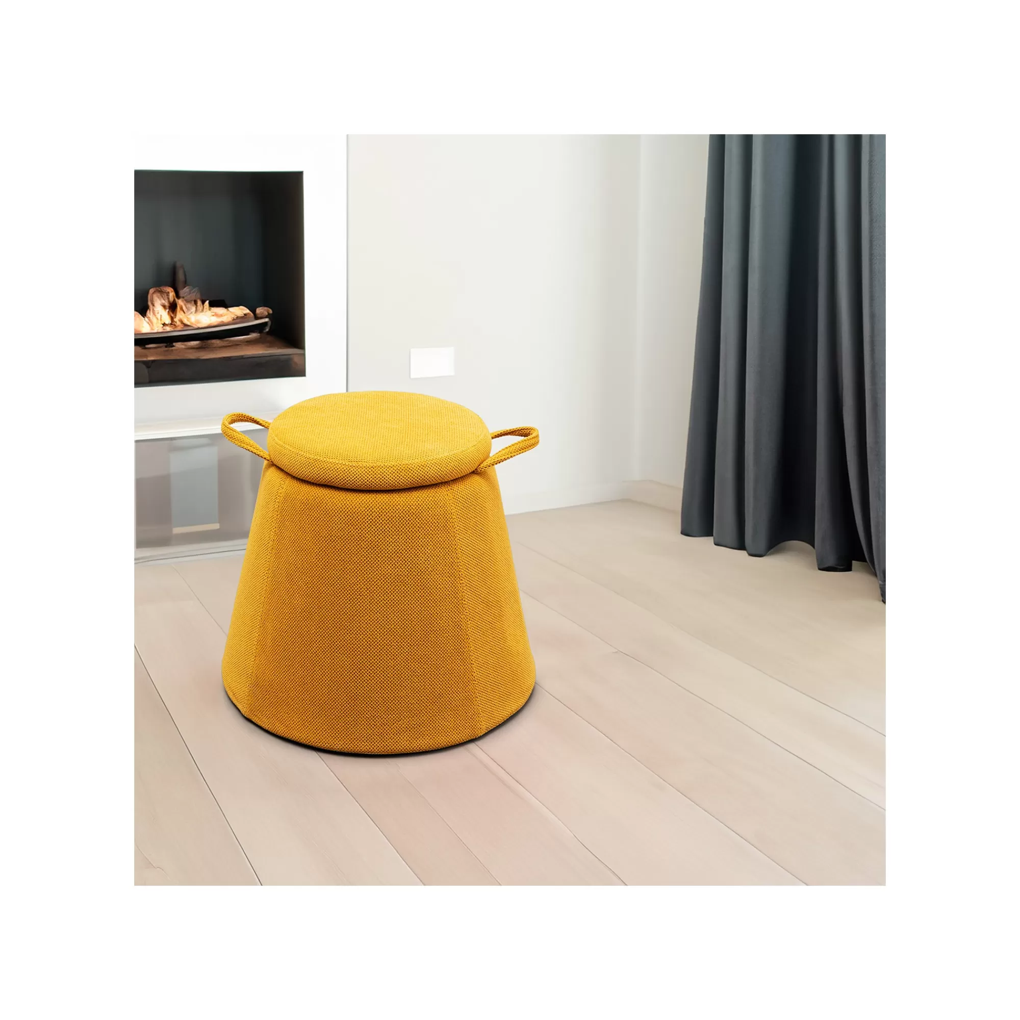 KARE Design Tabouret Thimble Jaune ^ Tabouret & Pouf