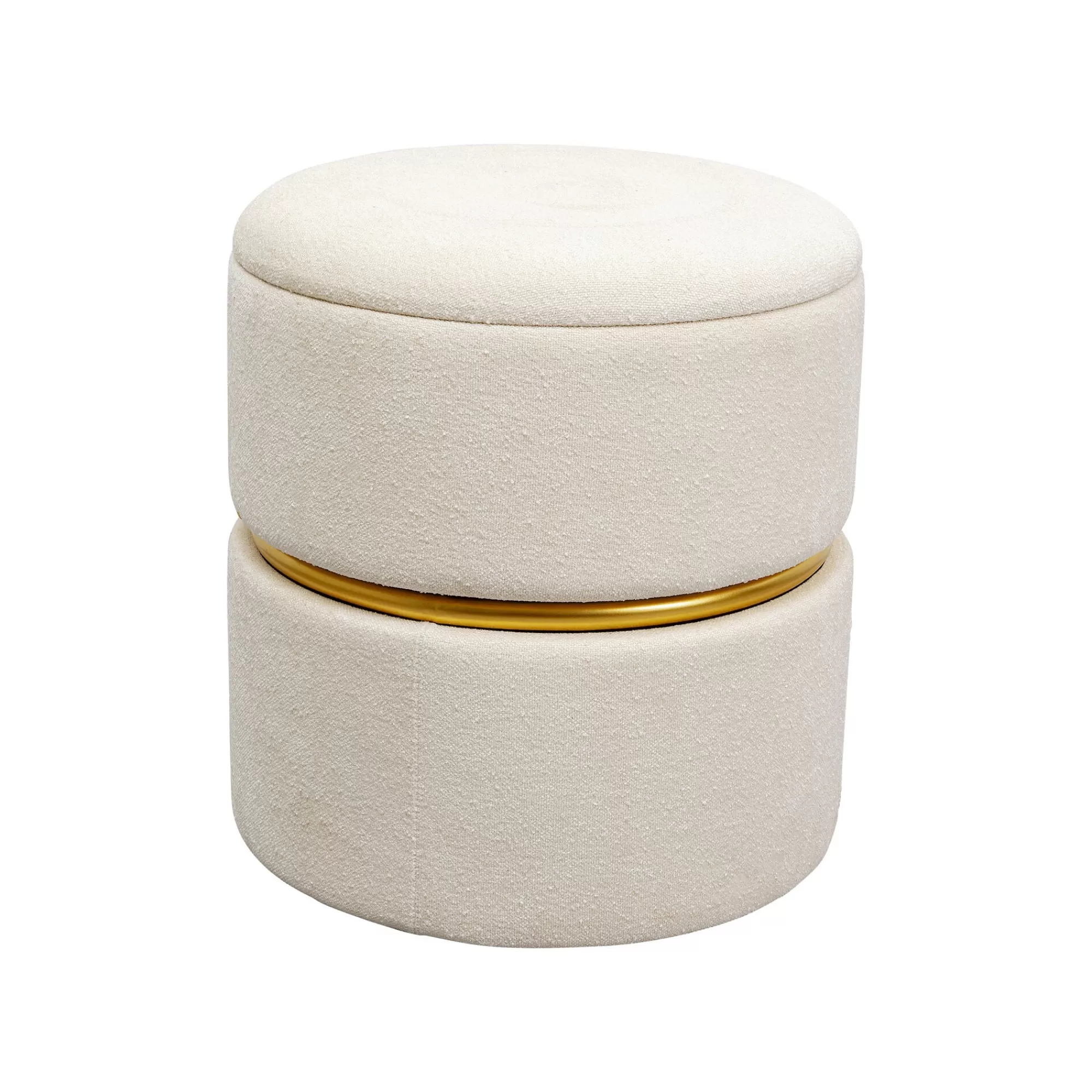 KARE Design Tabouret-coffre Rumba Crème ^ Tabouret & Pouf | Coffre & Malle