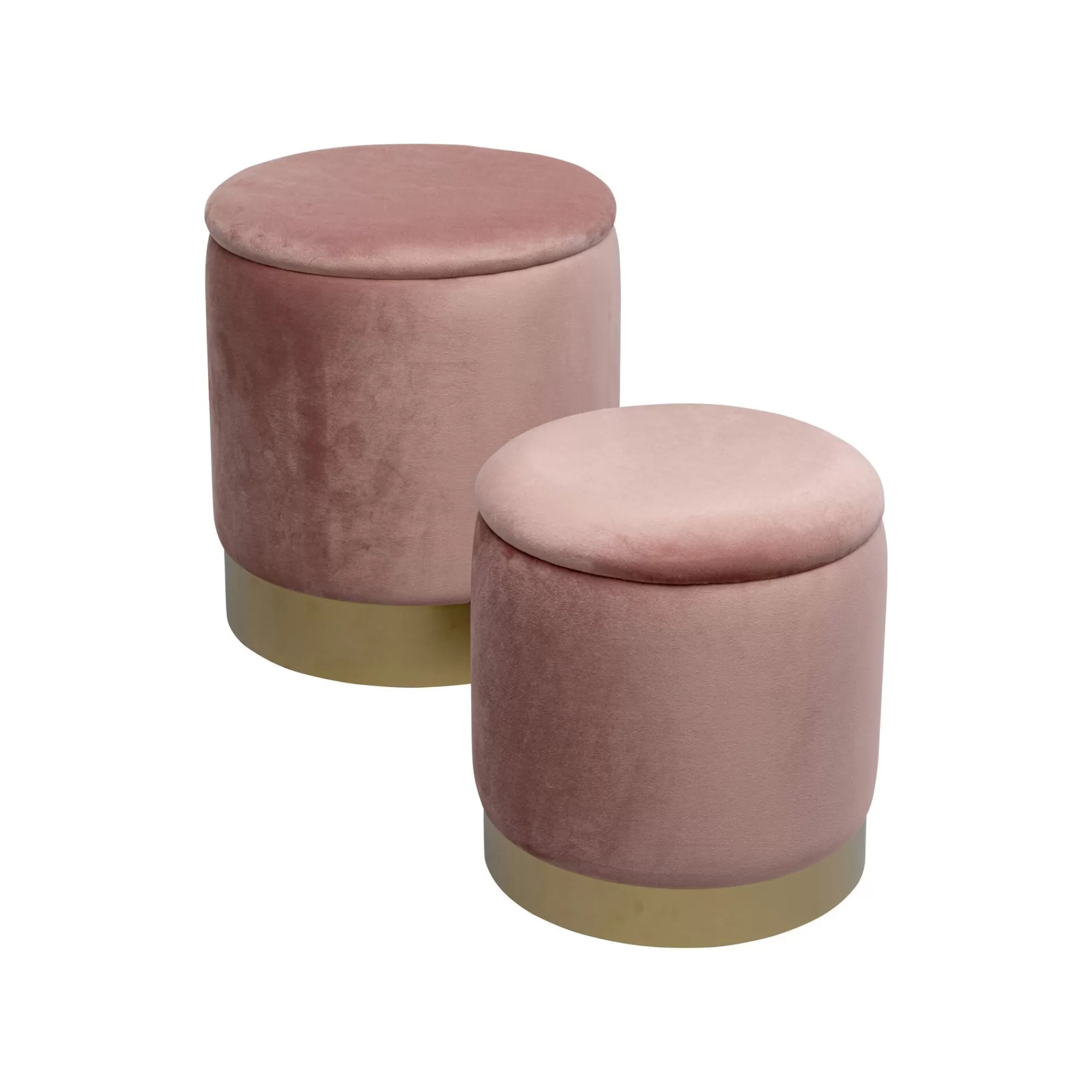 KARE Design Tabourets-coffres Cherry Rose Et Laiton Set De 2 ^ Tabouret & Pouf | Coffre & Malle