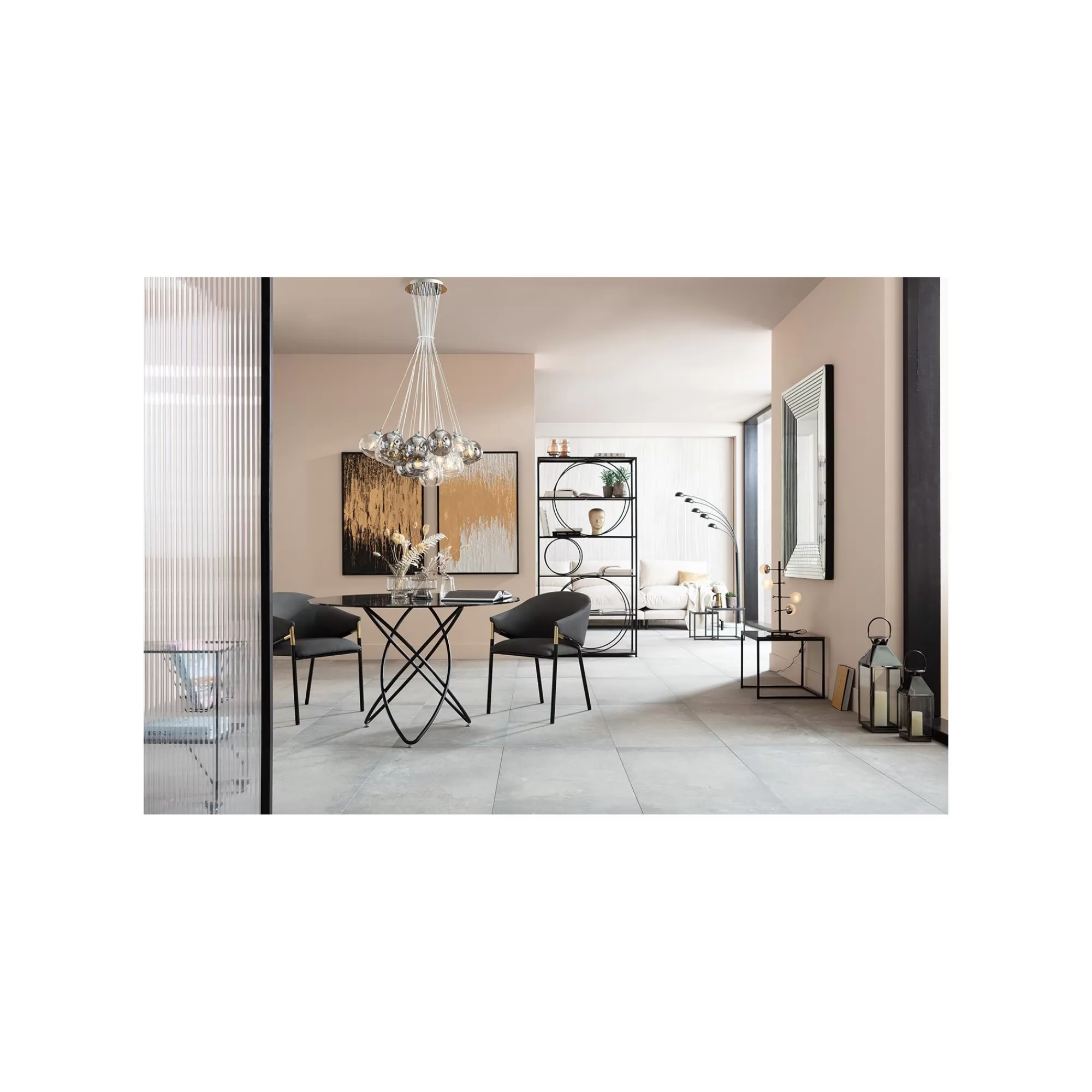 KARE Design Étagère Circle Noire 200x100cm ^ Étagère Et Bibliothèque