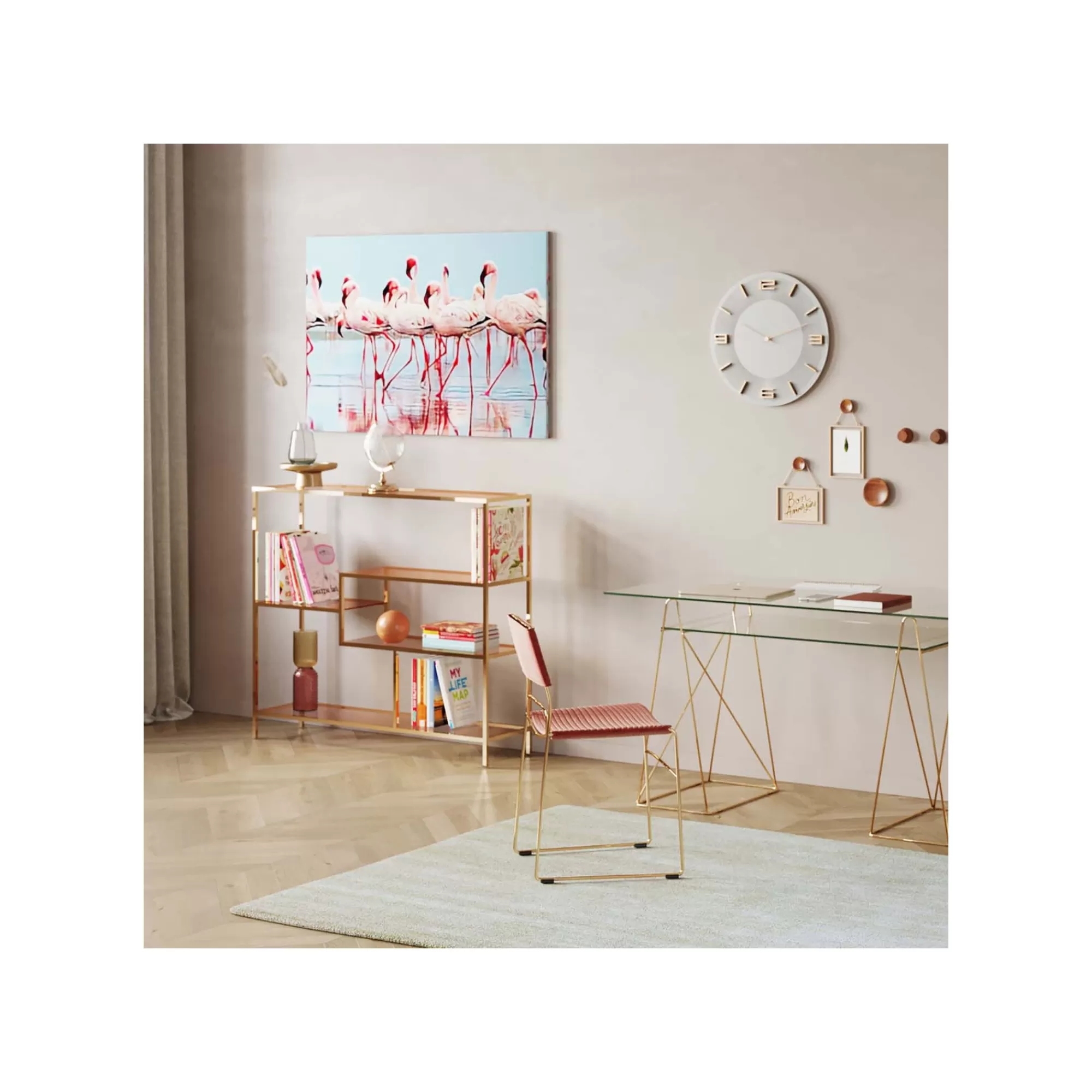 KARE Design Étagère Loft 100x115cm Dorée ^ Étagère Et Bibliothèque