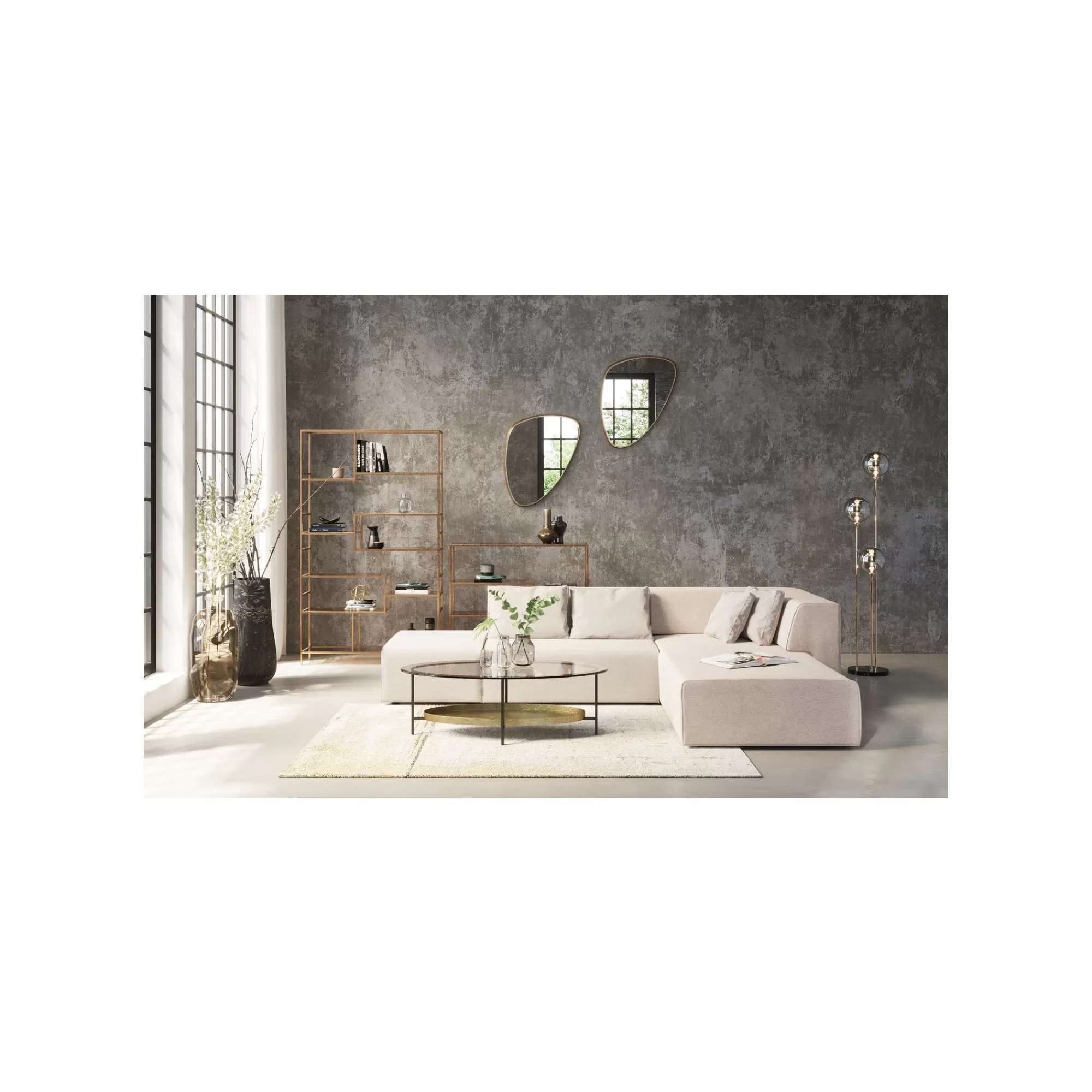 KARE Design Étagère Loft 100x115cm Dorée ^ Étagère Et Bibliothèque