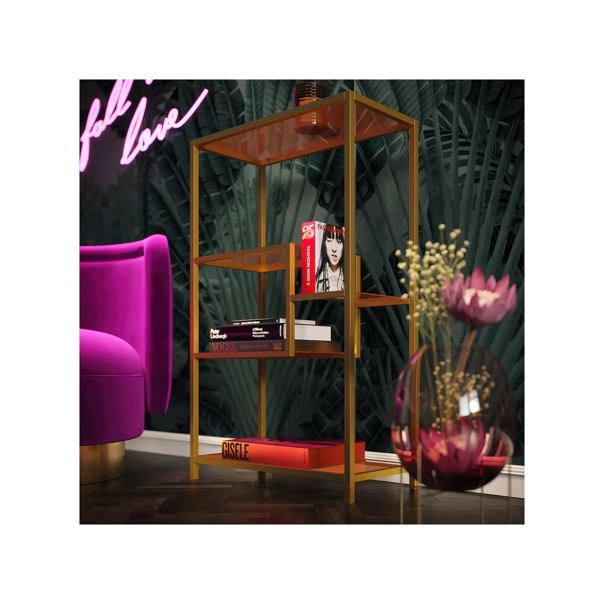 KARE Design Étagère Loft 100x60cm Dorée ^ Étagère Et Bibliothèque