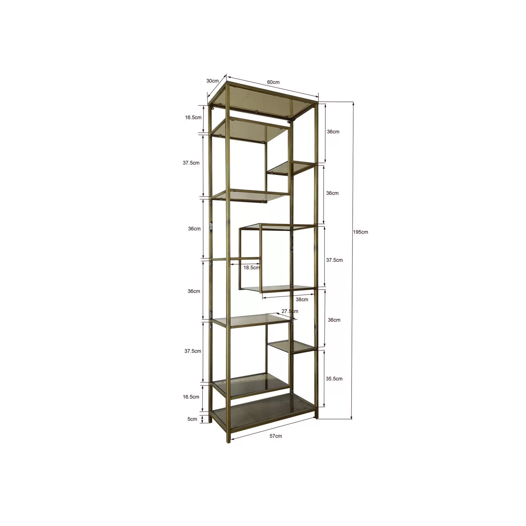 KARE Design Étagère Loft 195x60cm Dorée ^ Étagère Et Bibliothèque