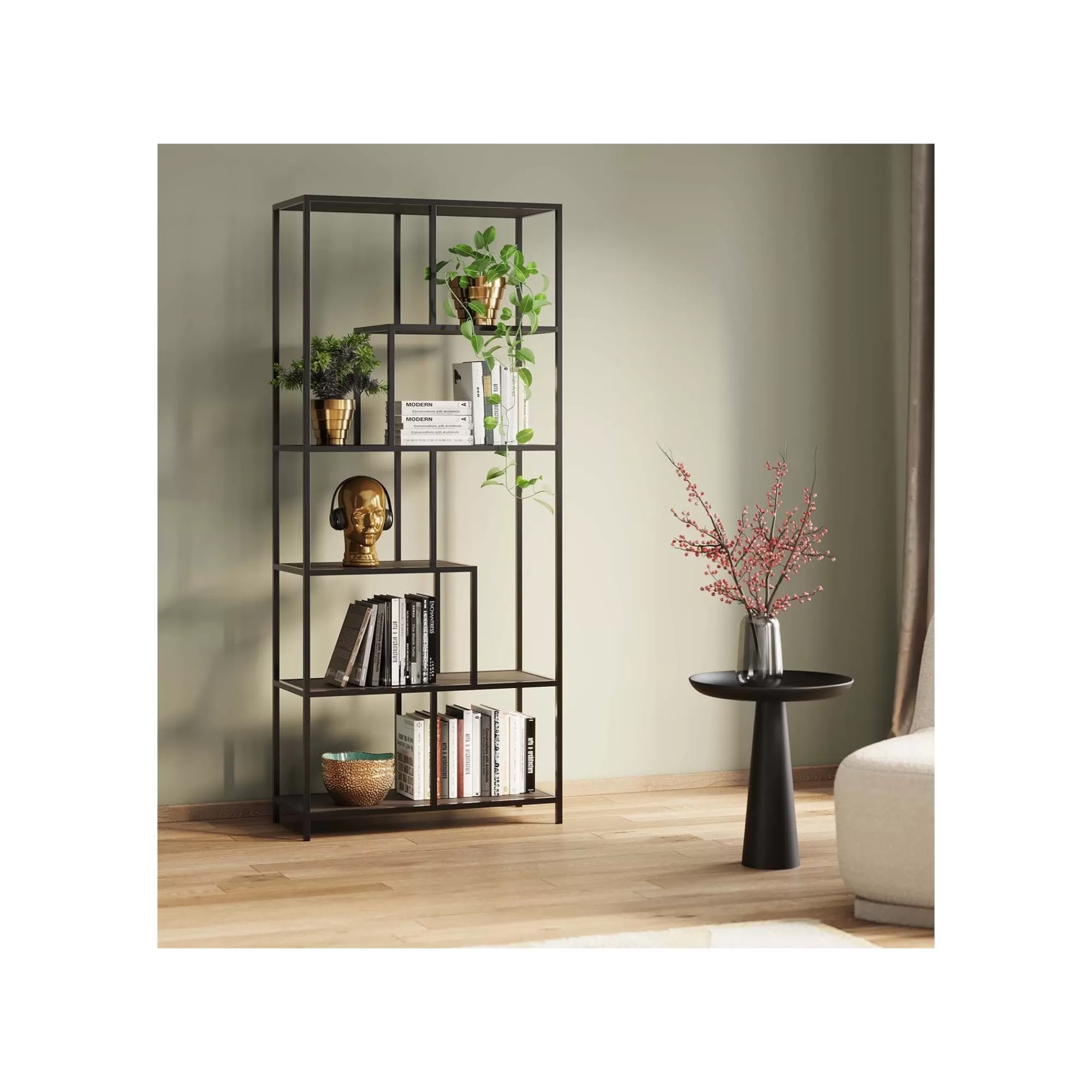 KARE Design Étagère Loftie Noire 185x77cm ^ Étagère Et Bibliothèque