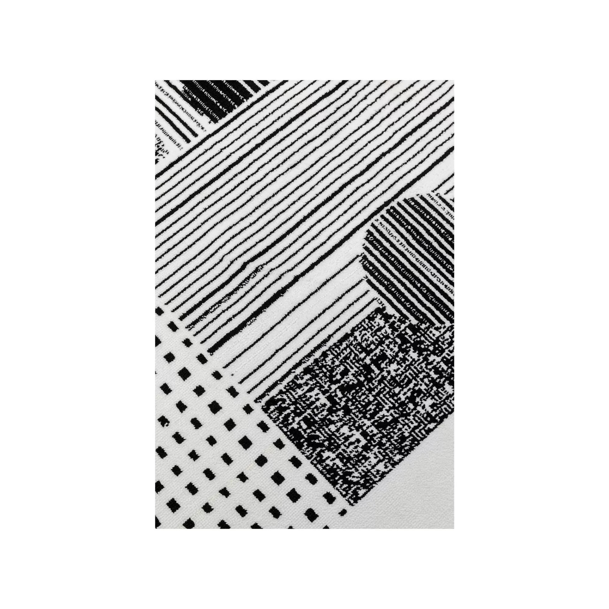 KARE Design Tapis Boas Noir Et Blanc 240x170cm ^ Tapis