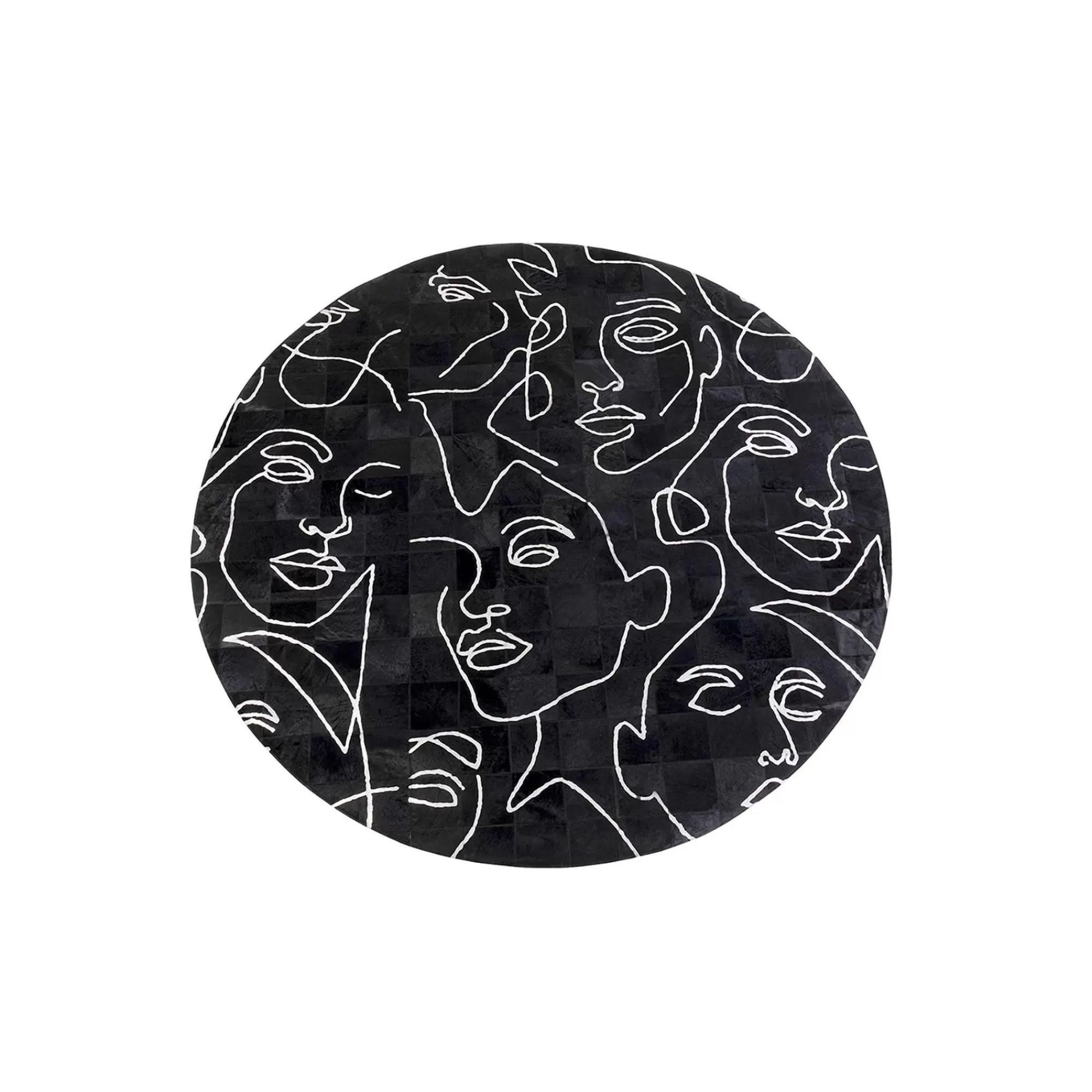 KARE Design Tapis Visages Noir 250cm ^ Tapis