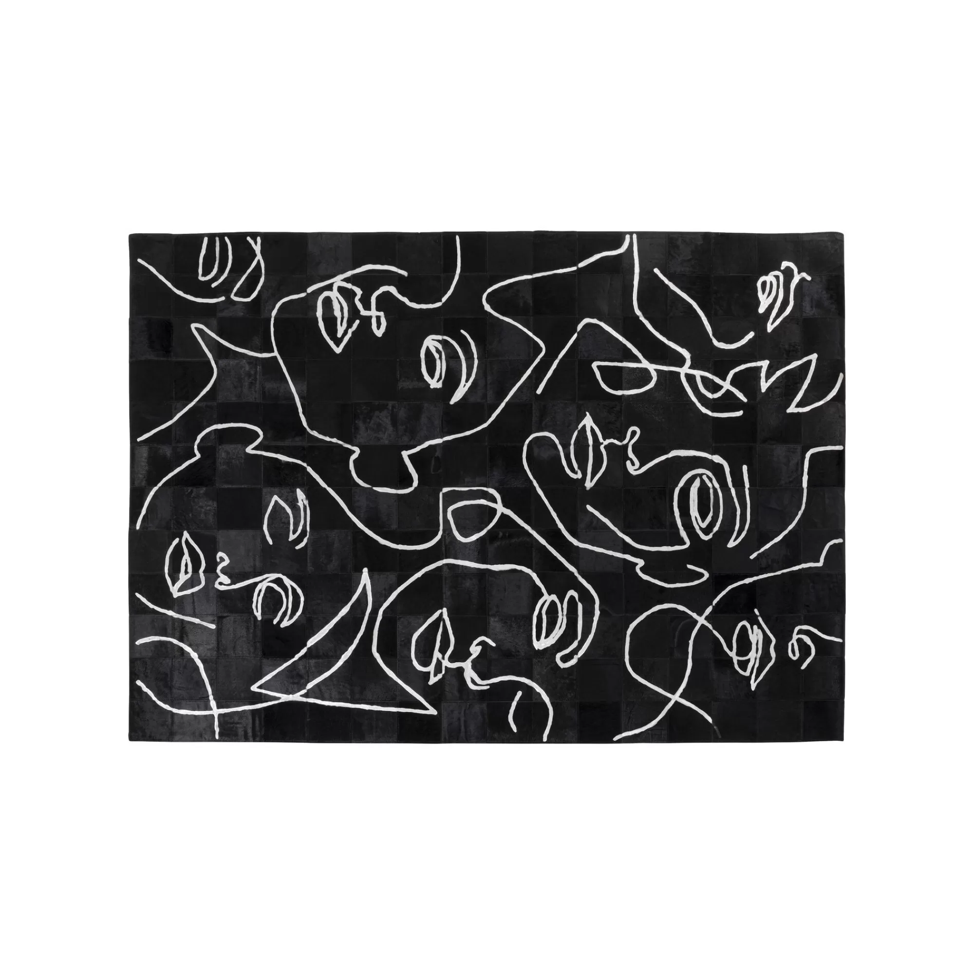 KARE Design Tapis Visages Noir ^ Tapis