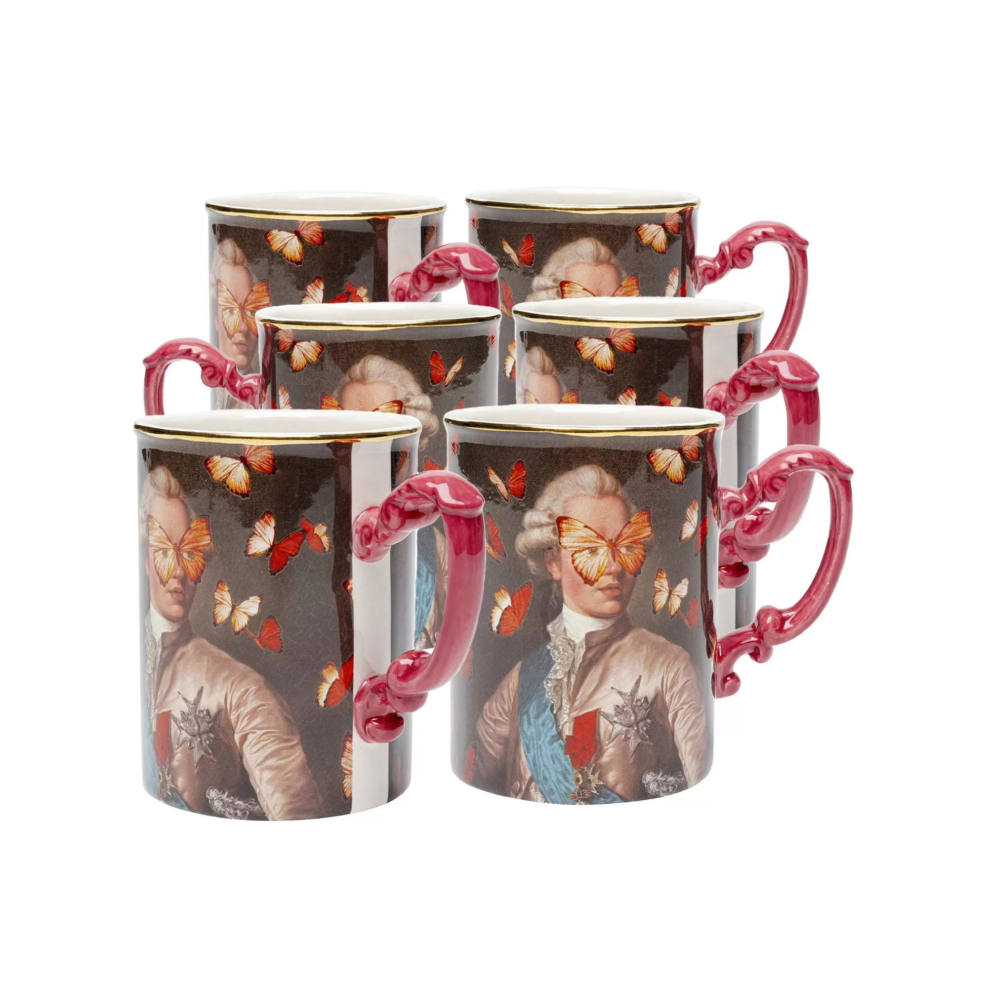 KARE Design Tasses Duc Papillons Set De 6 ^ Vaisselle