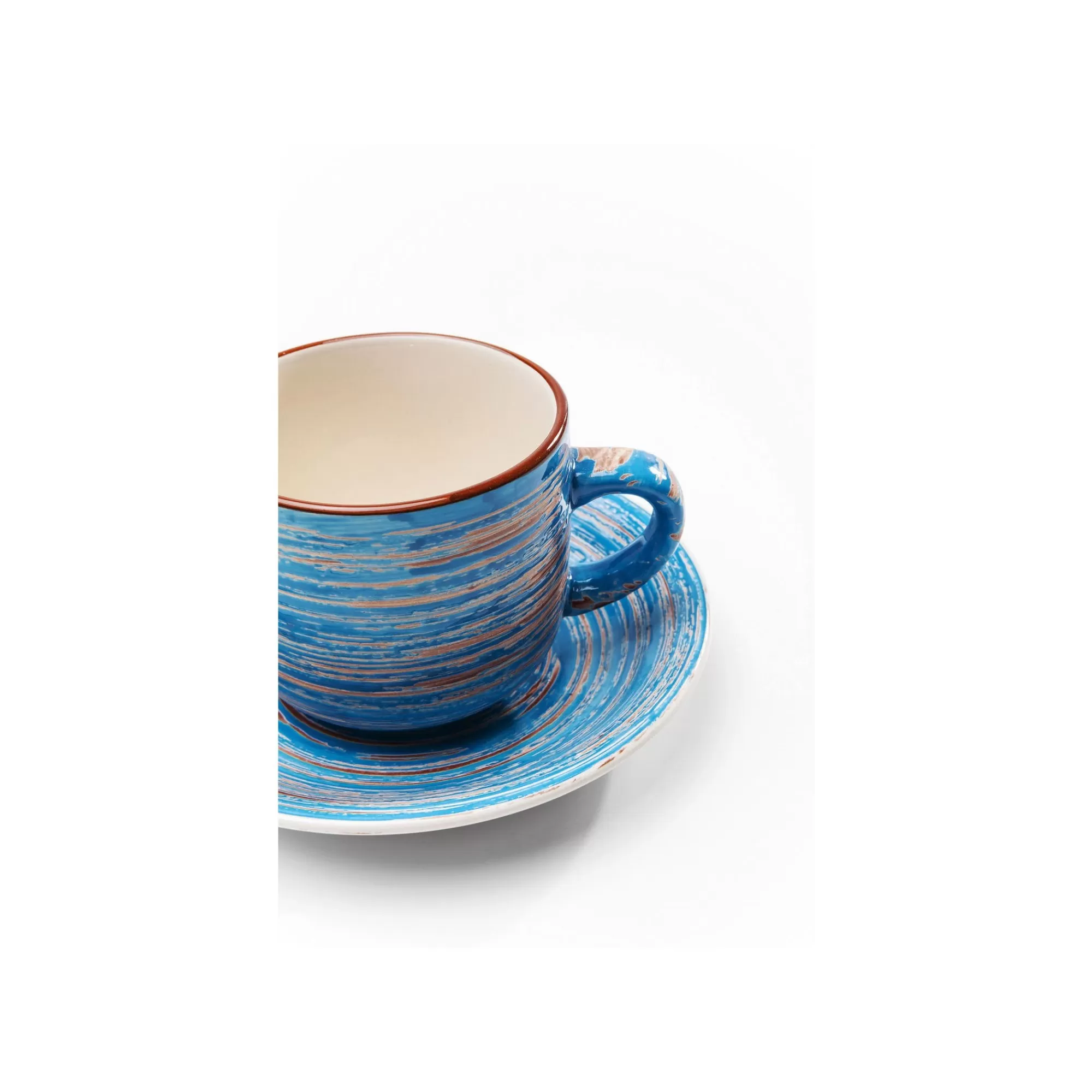 KARE Design Tasses Swirl Blue Set De 4 ^ Vaisselle