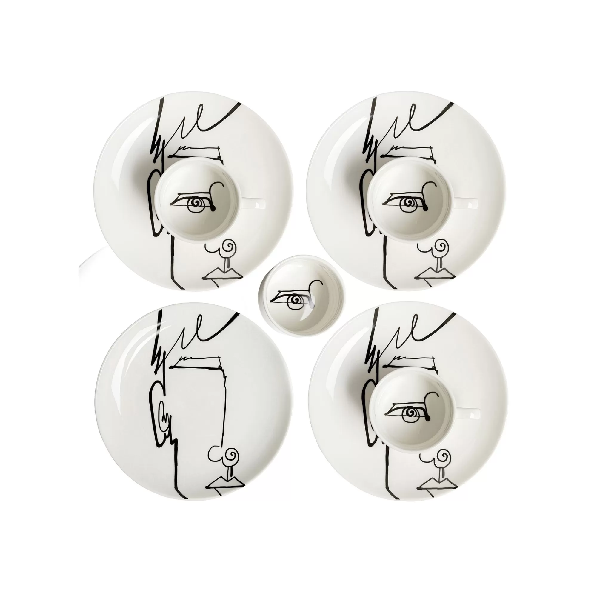 KARE Design Tasses Viso Homme Set De 4 ^ Vaisselle