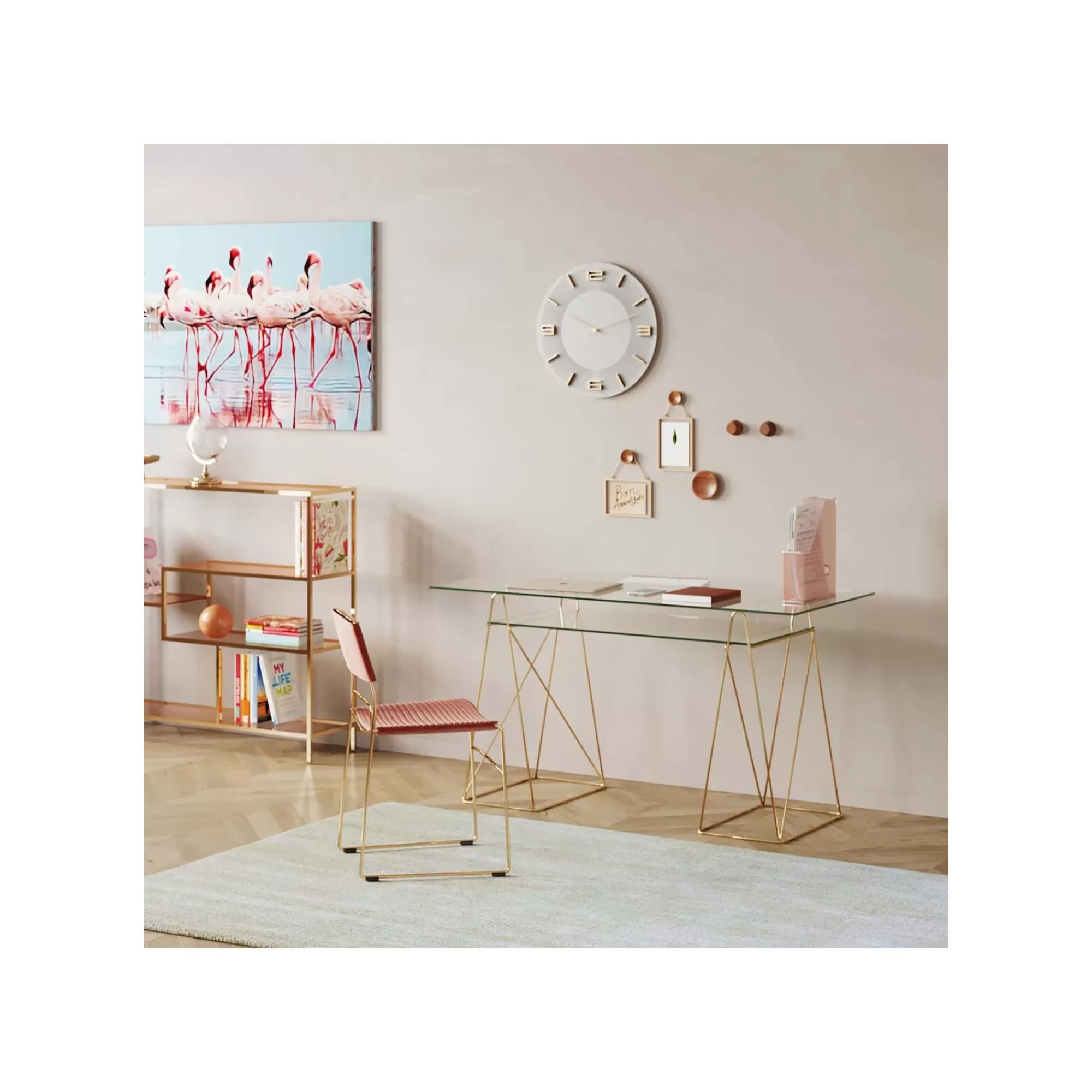 KARE Design Tréteaux De Bureau Polar Dorés Set De 2 ^ Bureau