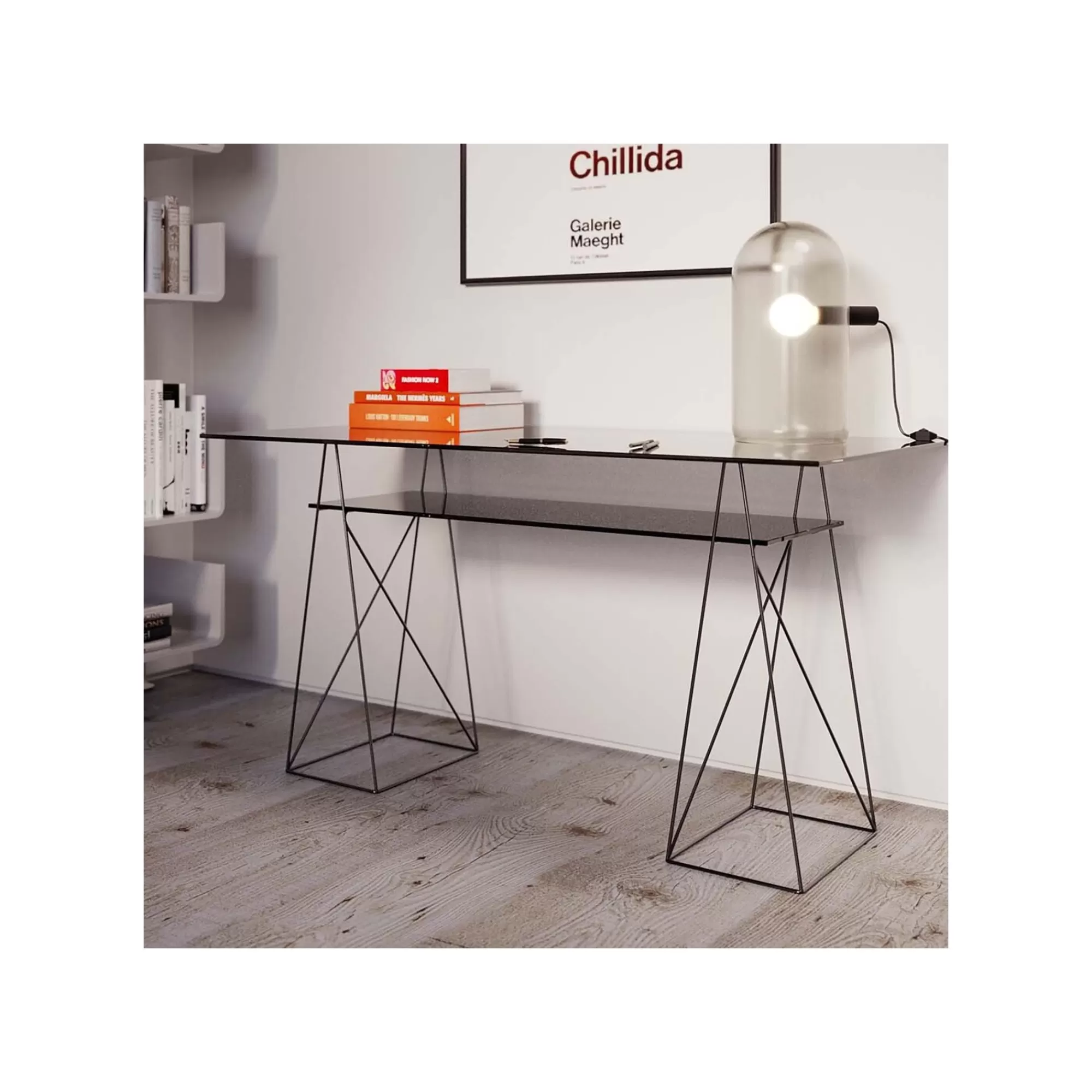 KARE Design Tréteaux De Bureau Polar Noirs Set De 2 ^ Bureau