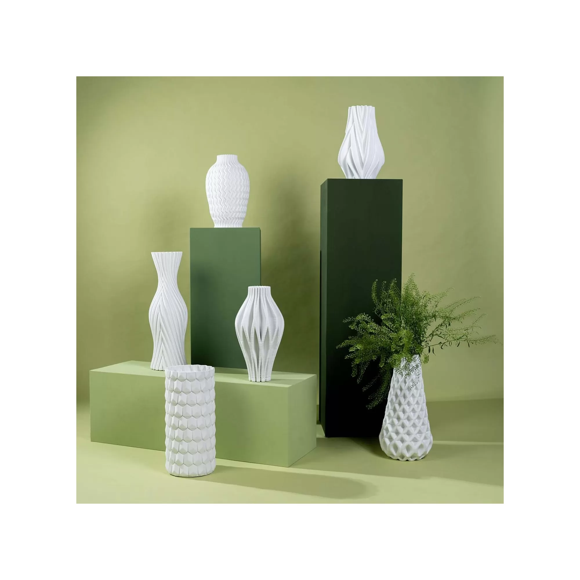 KARE Design Vase Akira 50cm Blanc ^ Vase