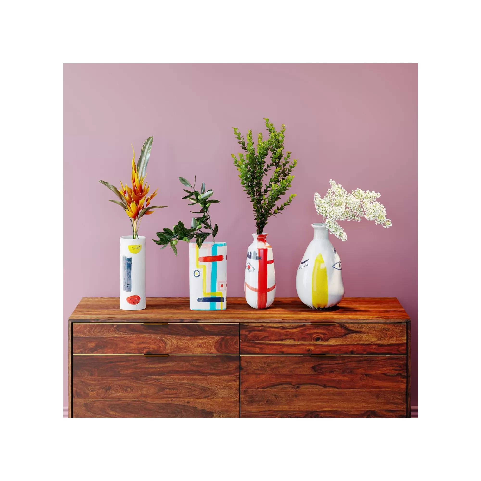 KARE Design Vase Art Face Colore 38cm ^ Vase